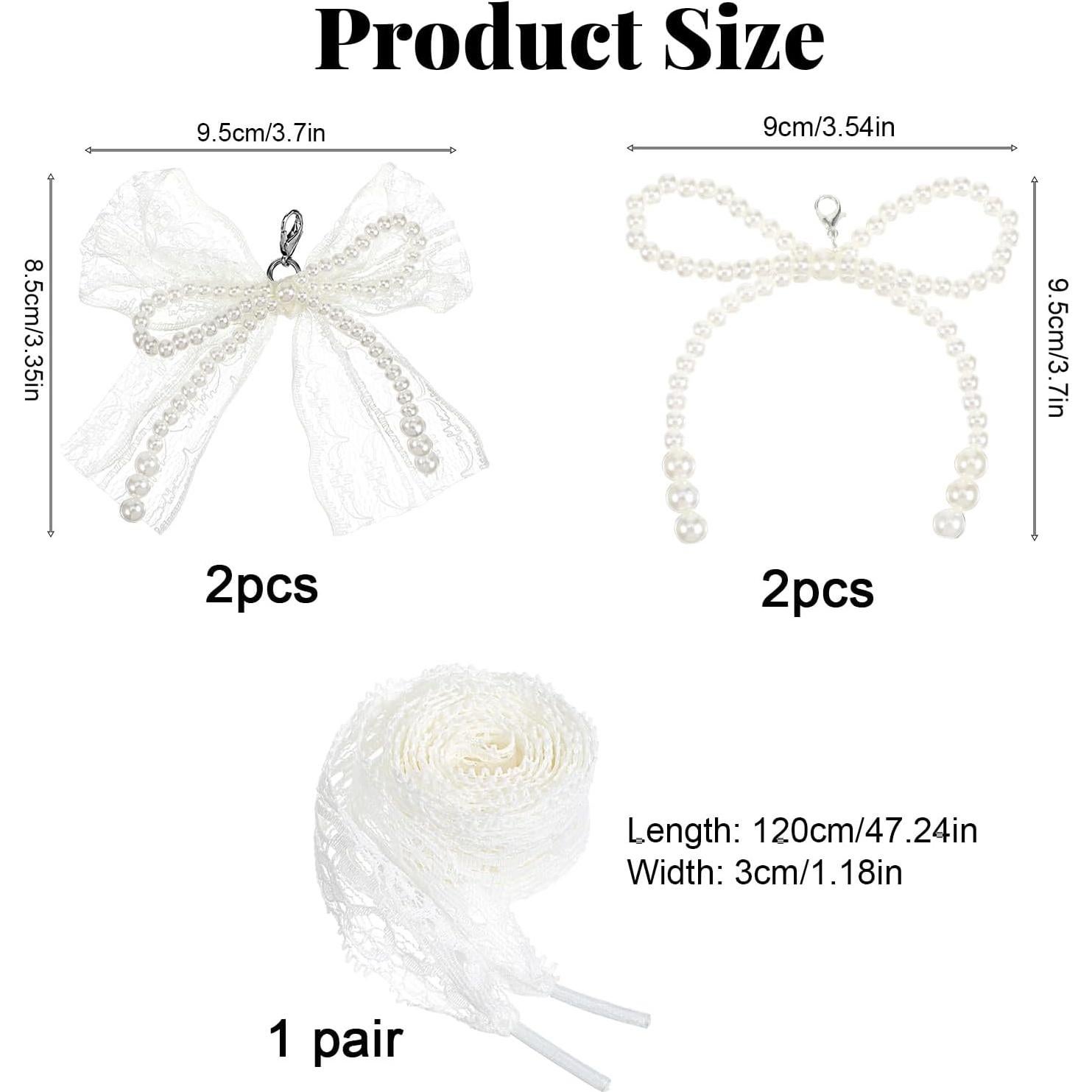 5 Piezas Encantos para Zapatillas Tyqour - Perlas y Lazos