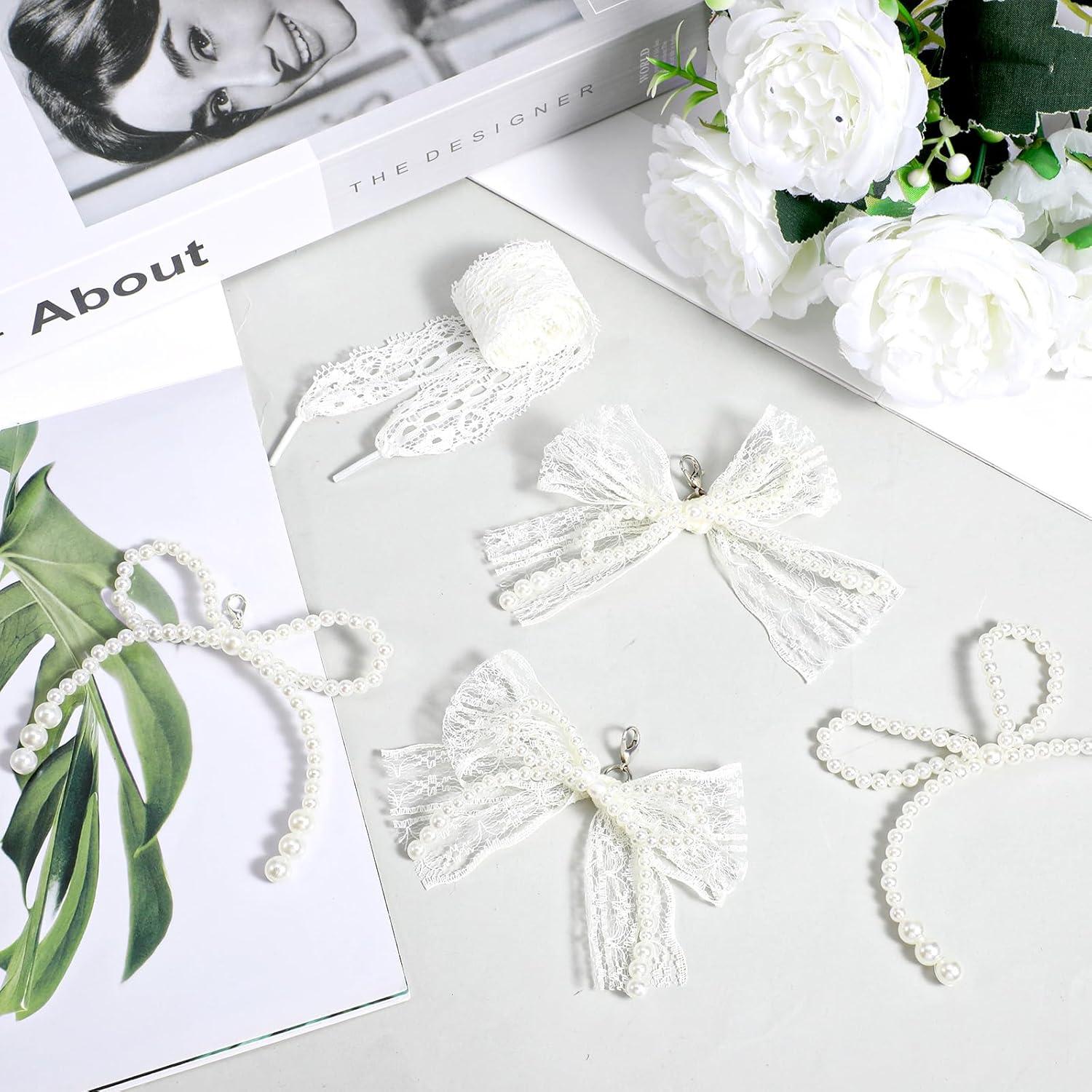 5 Piezas Encantos para Zapatillas Tyqour - Perlas y Lazos