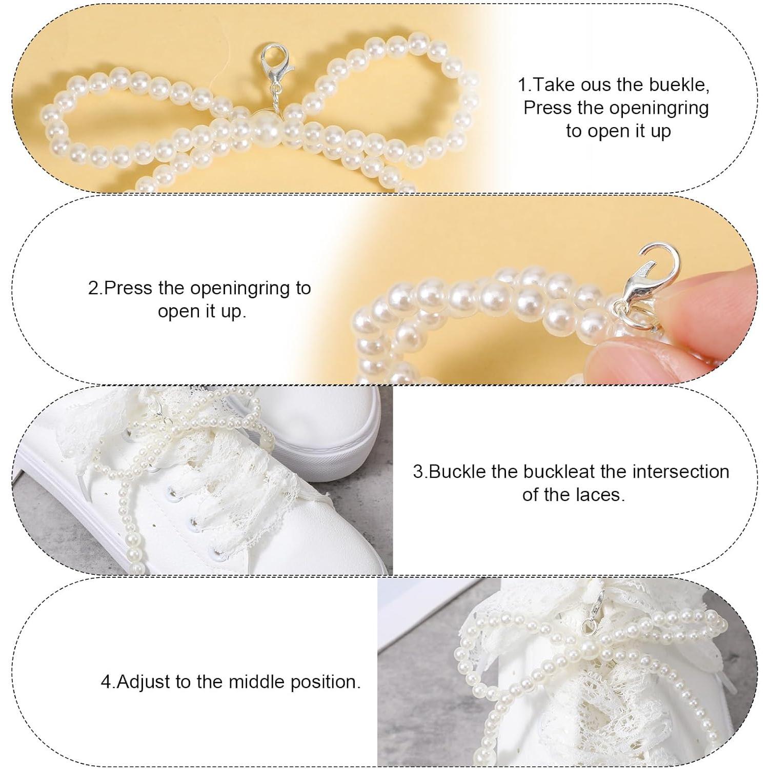 5 Piezas Encantos para Zapatillas Tyqour - Perlas y Lazos