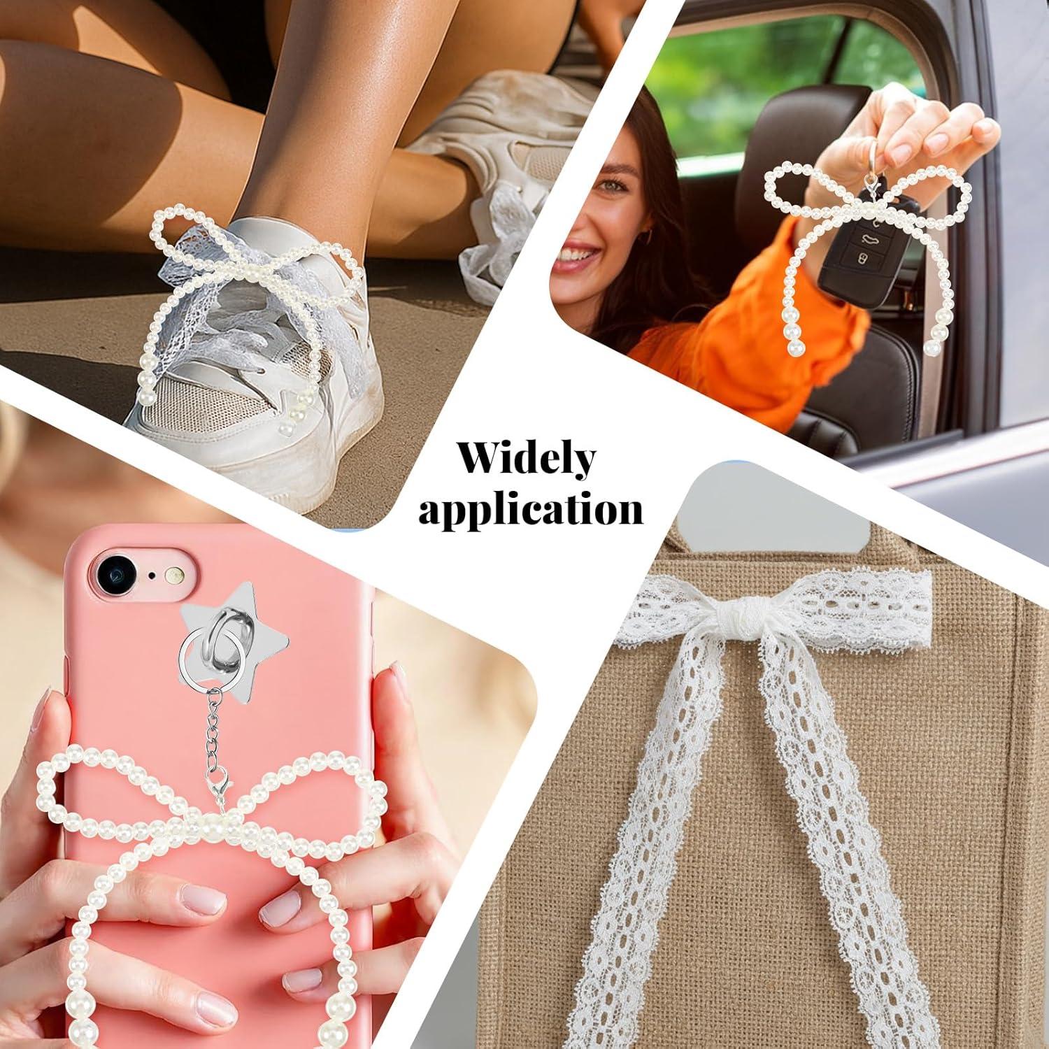 5 Piezas Encantos para Zapatillas Tyqour - Perlas y Lazos