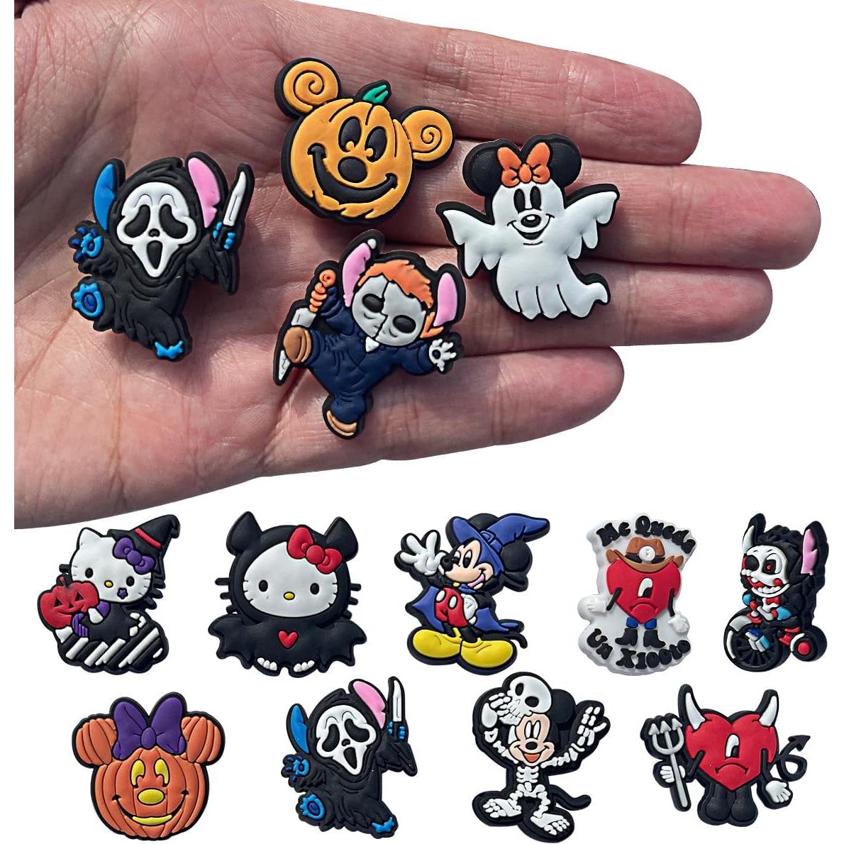 Encantos de Zapatos Halloween 53 Pcs PVC Coloridos DIY