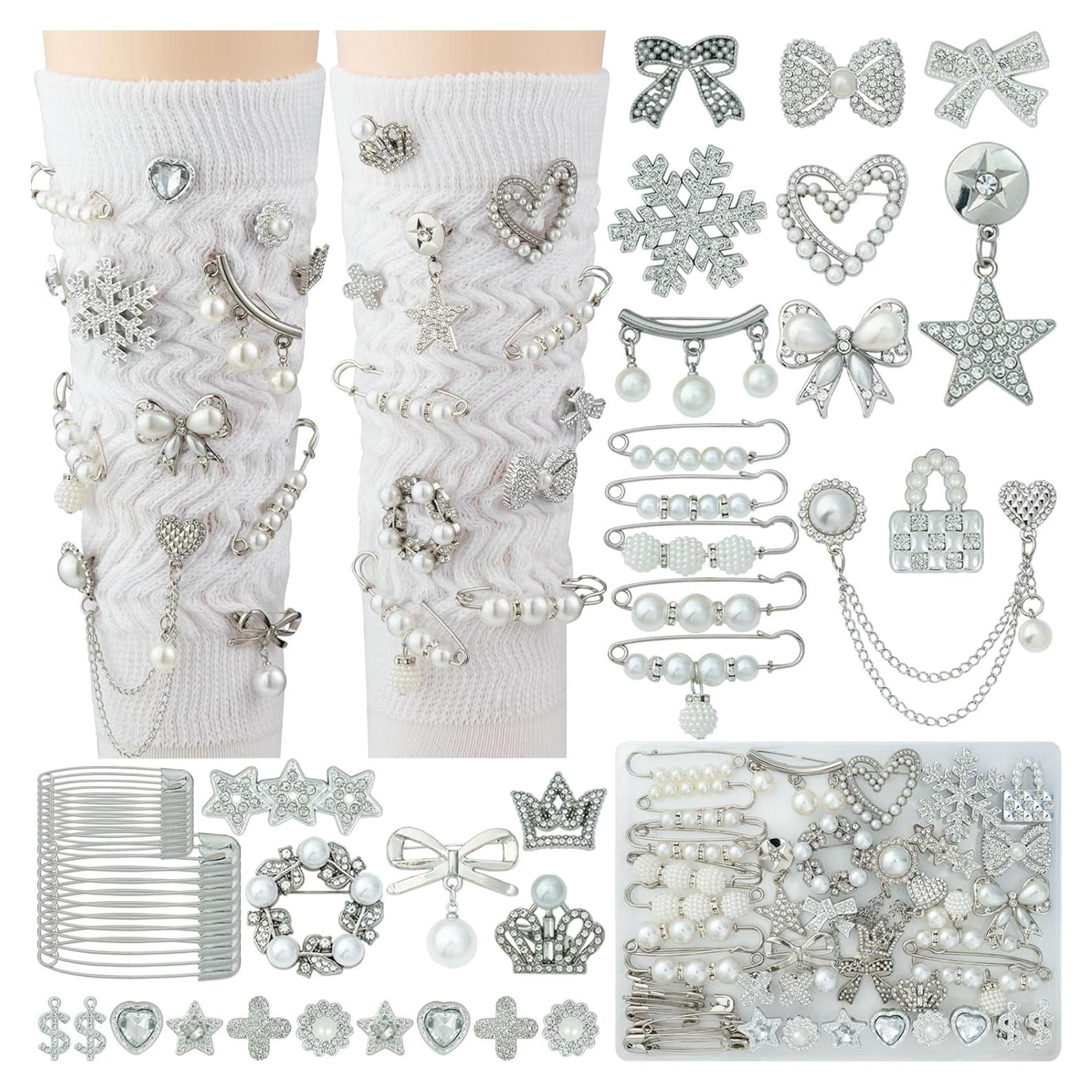 Kit de Encantos Plateados DoDoBeads para Calcetines - 55 Piezas