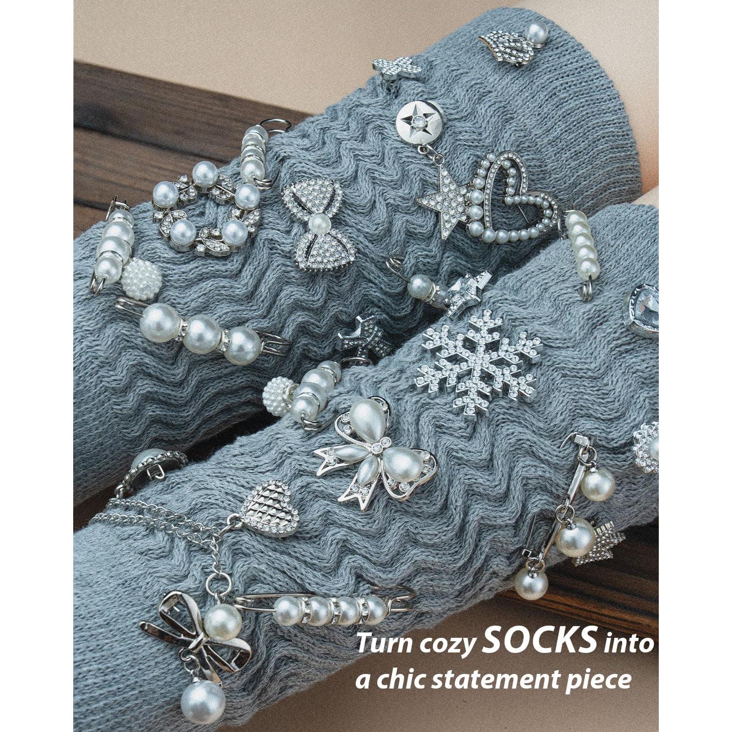 Kit de Encantos Plateados DoDoBeads para Calcetines - 55 Piezas