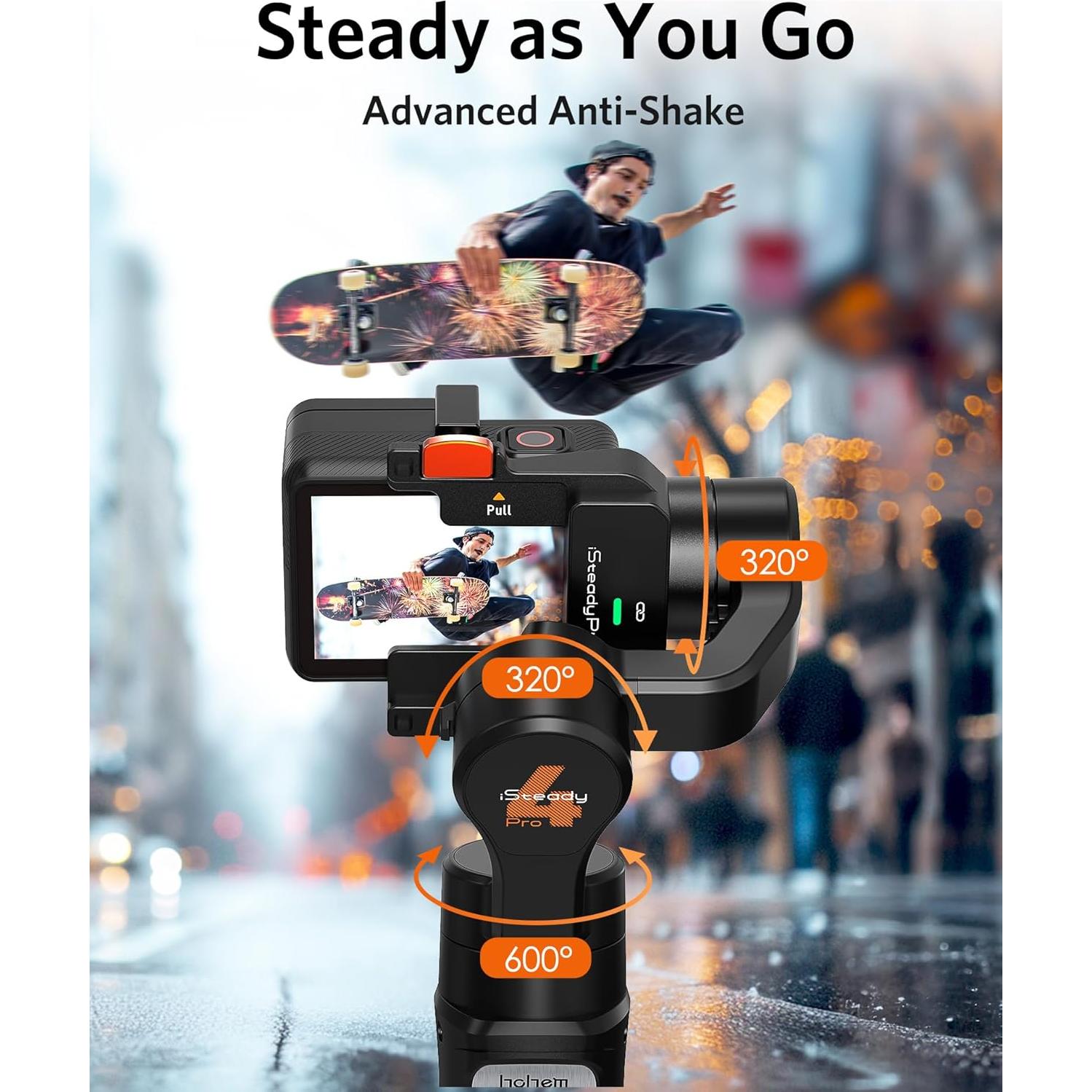 Estabilizador de Cardán 3 Ejes Hohem iSteady Pro4 para GoPro