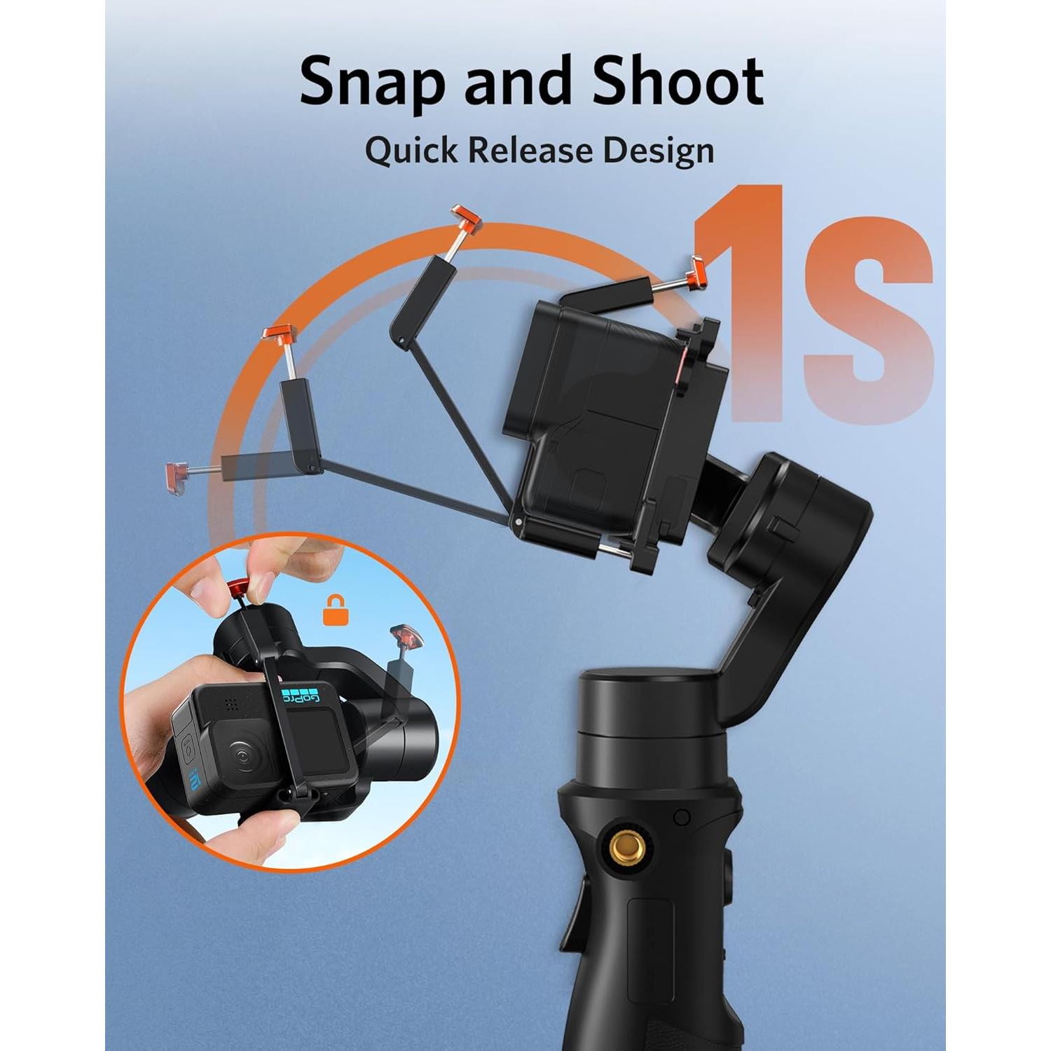 Estabilizador de Cardán 3 Ejes Hohem iSteady Pro4 para GoPro