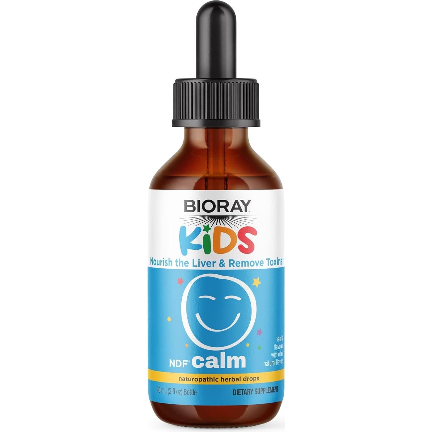 Suplemento Infantil BIORAY Kids NDF Calm 59 ml - Sin OGM, Vegano
