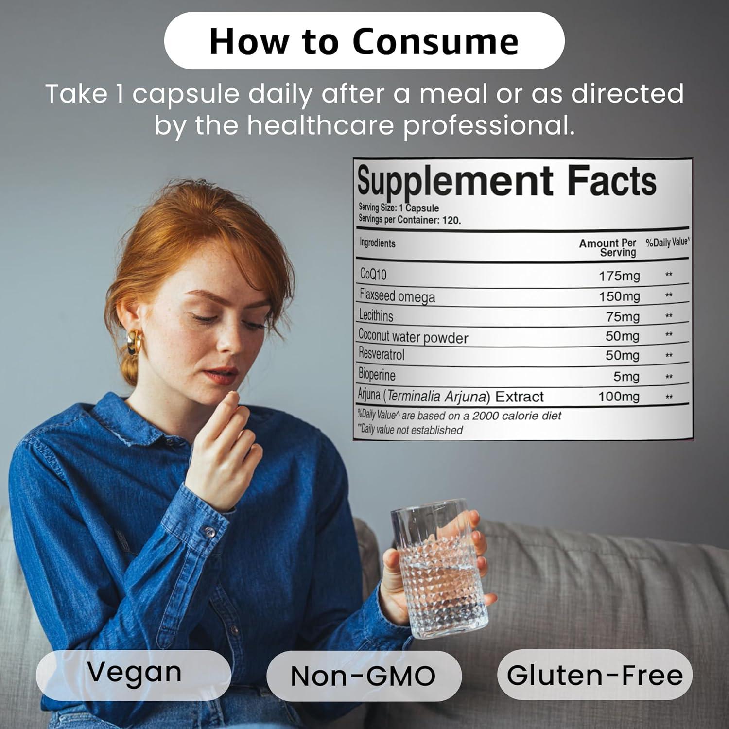 Coenzima Q10 Pure Nutrition 175mg 120 Cápsulas Veganas