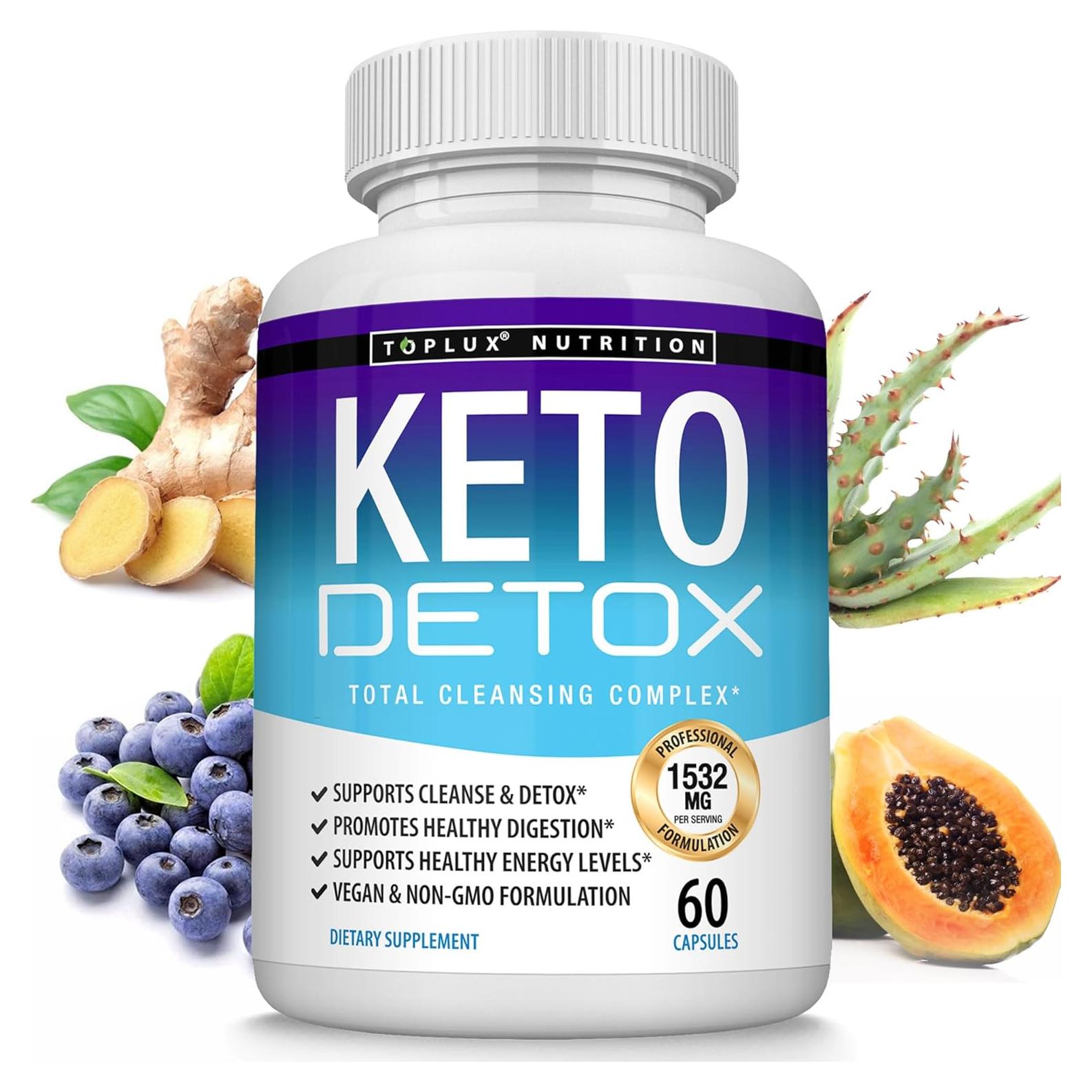 Toplux Keto Detox 60 Cápsulas - Suplemento Natural de Limpieza