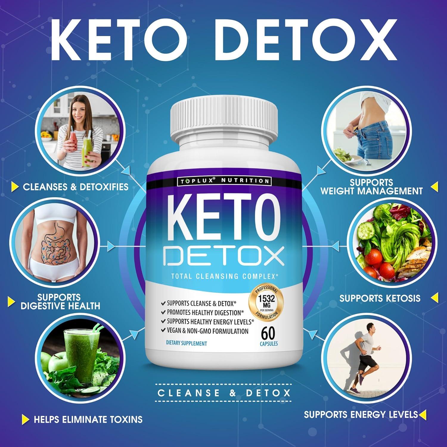 Toplux Keto Detox 60 Cápsulas - Suplemento Natural de Limpieza