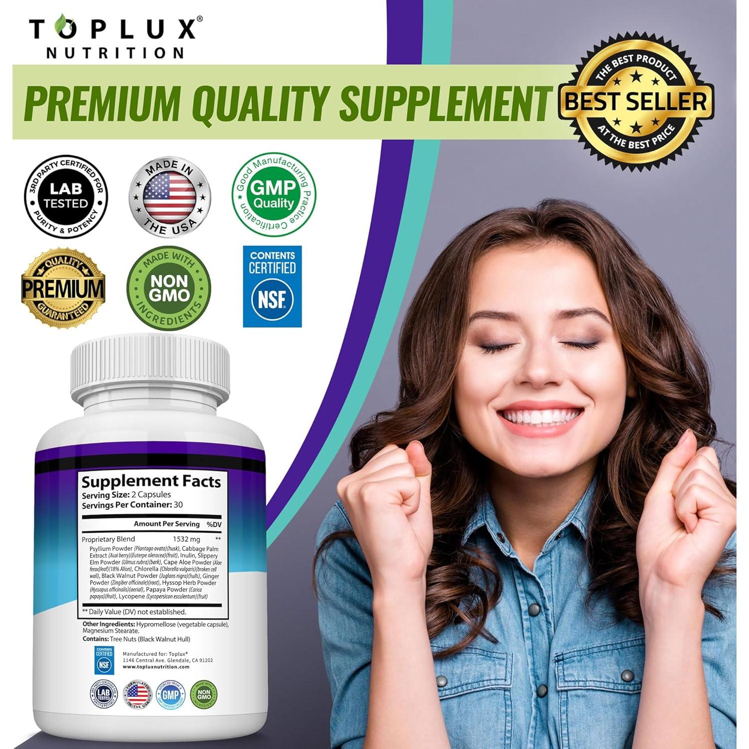 Toplux Keto Detox 60 Cápsulas - Suplemento Natural de Limpieza