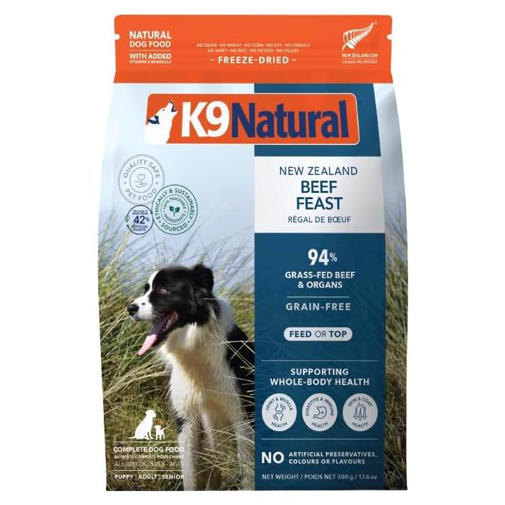 K9 Natural Comida Deshidratada para Perros - Res 500g