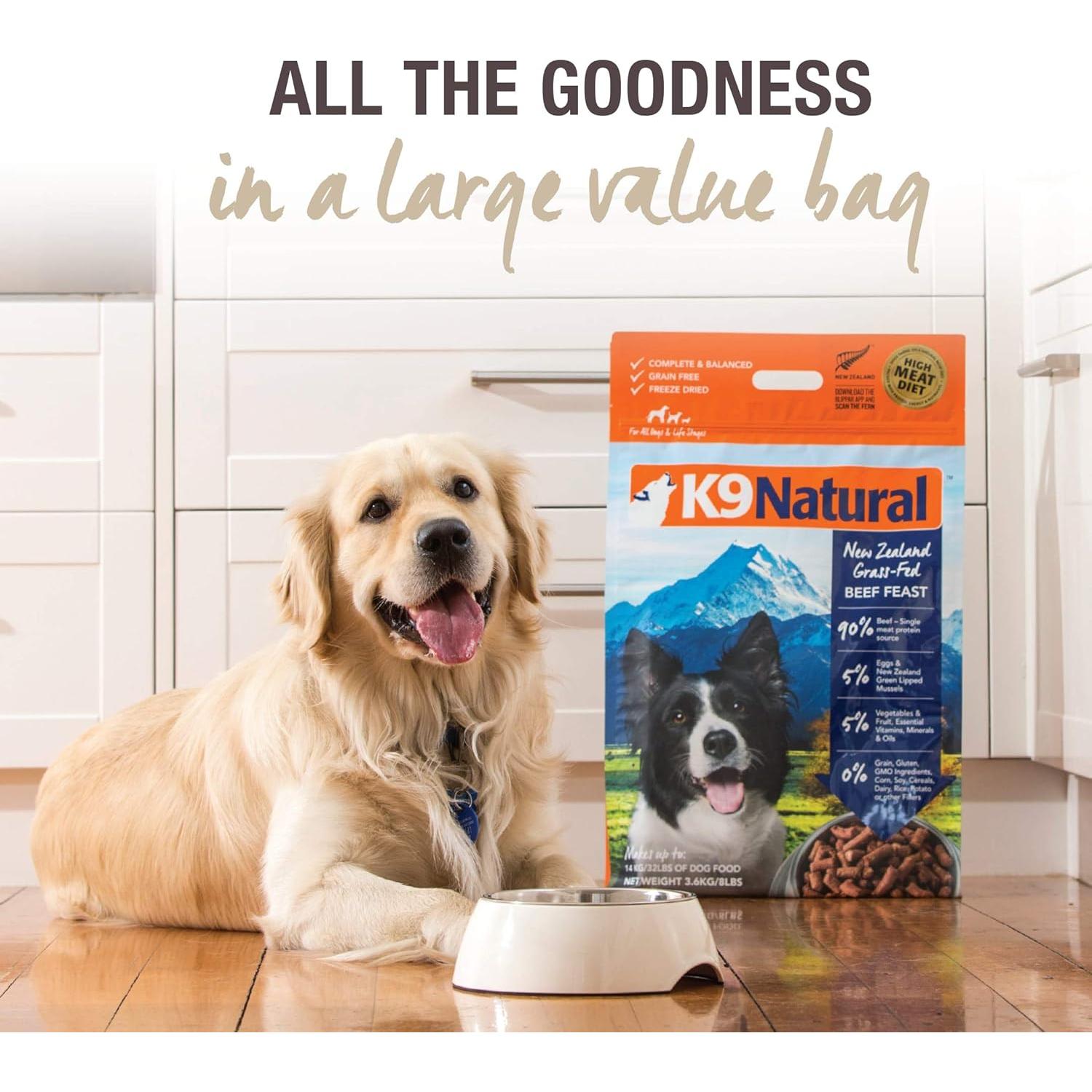 K9 Natural Comida Deshidratada para Perros - Res 500g
