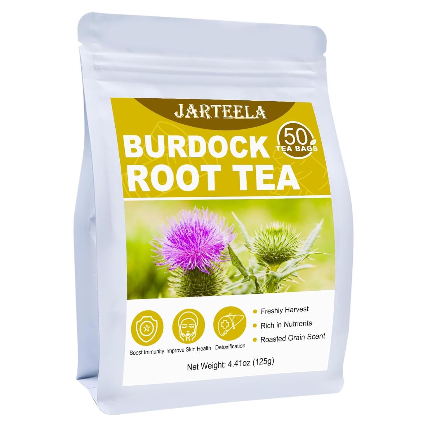 Té de Raíz de Bardana Jarteela 50 Bolsas 2.5g - Natural y Sin Cafeína