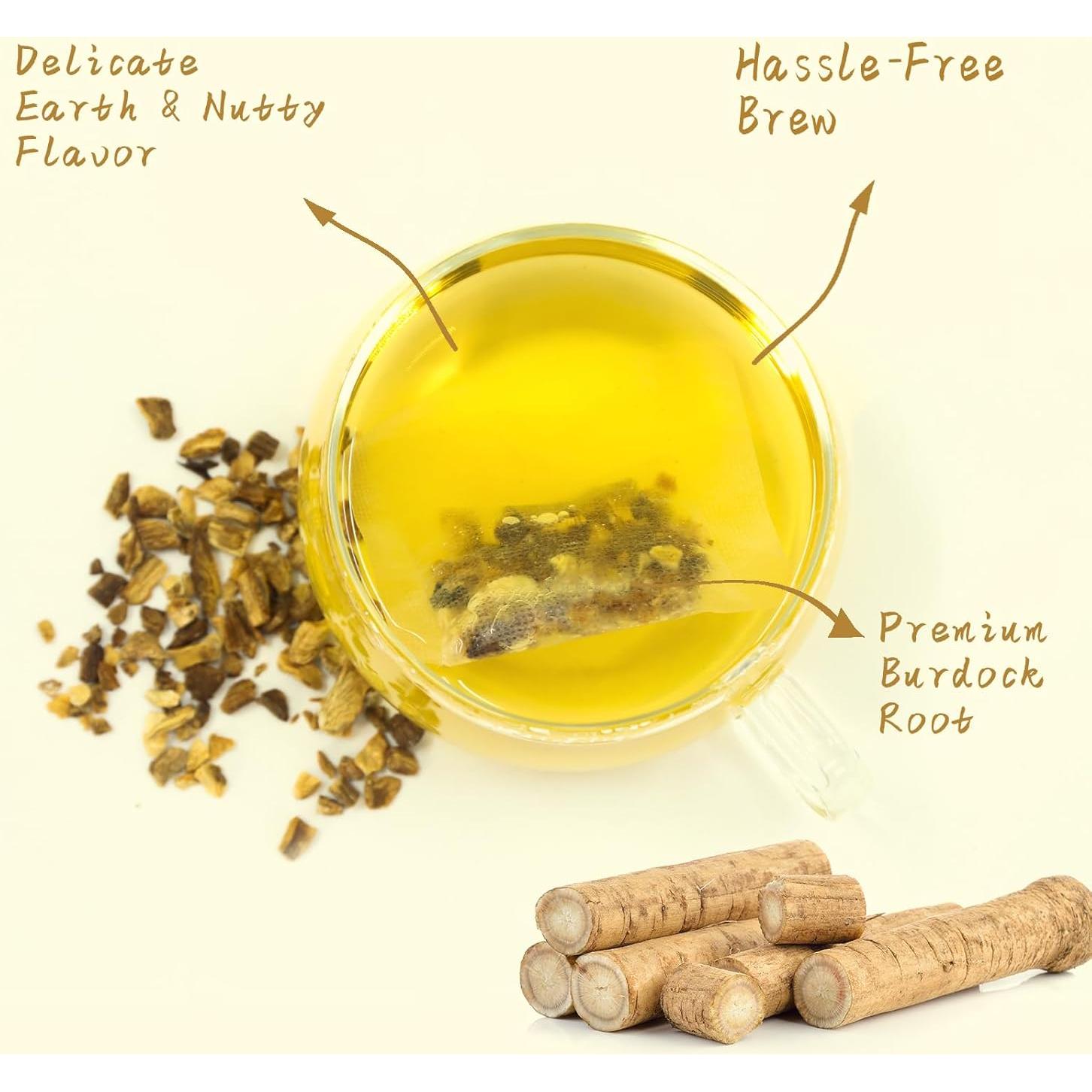 Té de Raíz de Bardana Jarteela 50 Bolsas 2.5g - Natural y Sin Cafeína