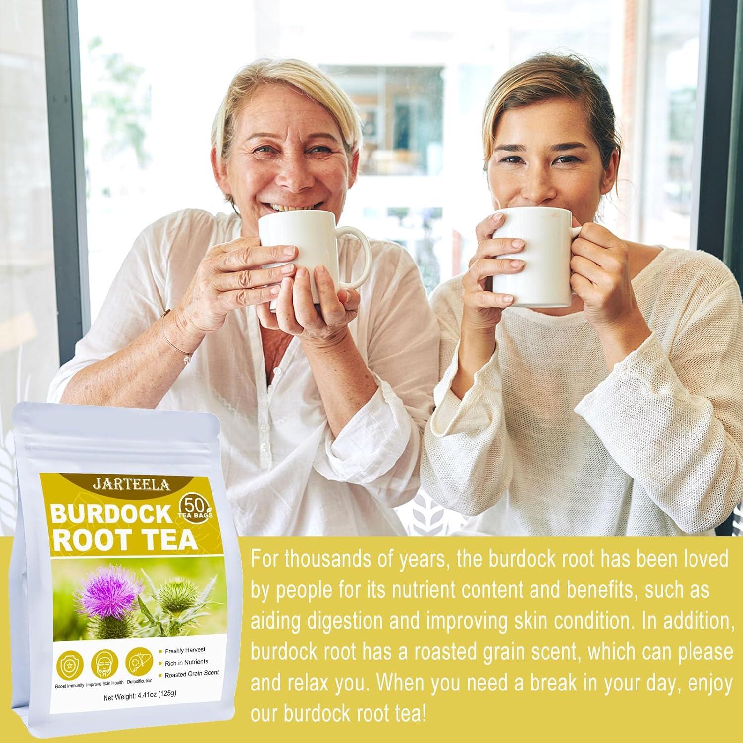 Té de Raíz de Bardana Jarteela 50 Bolsas 2.5g - Natural y Sin Cafeína