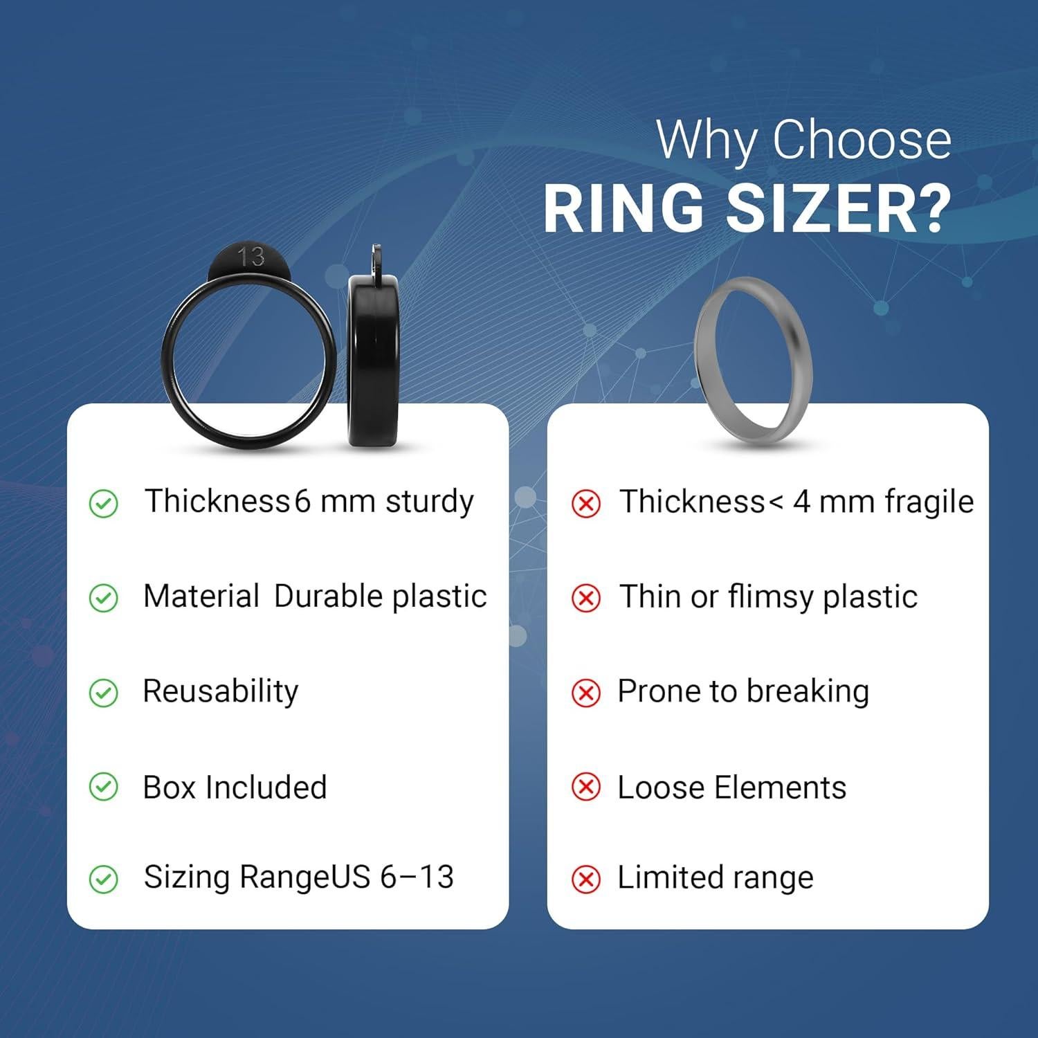 Kit de Medición de Anillos Inteligentes NOLVEX - Tallas 5-15