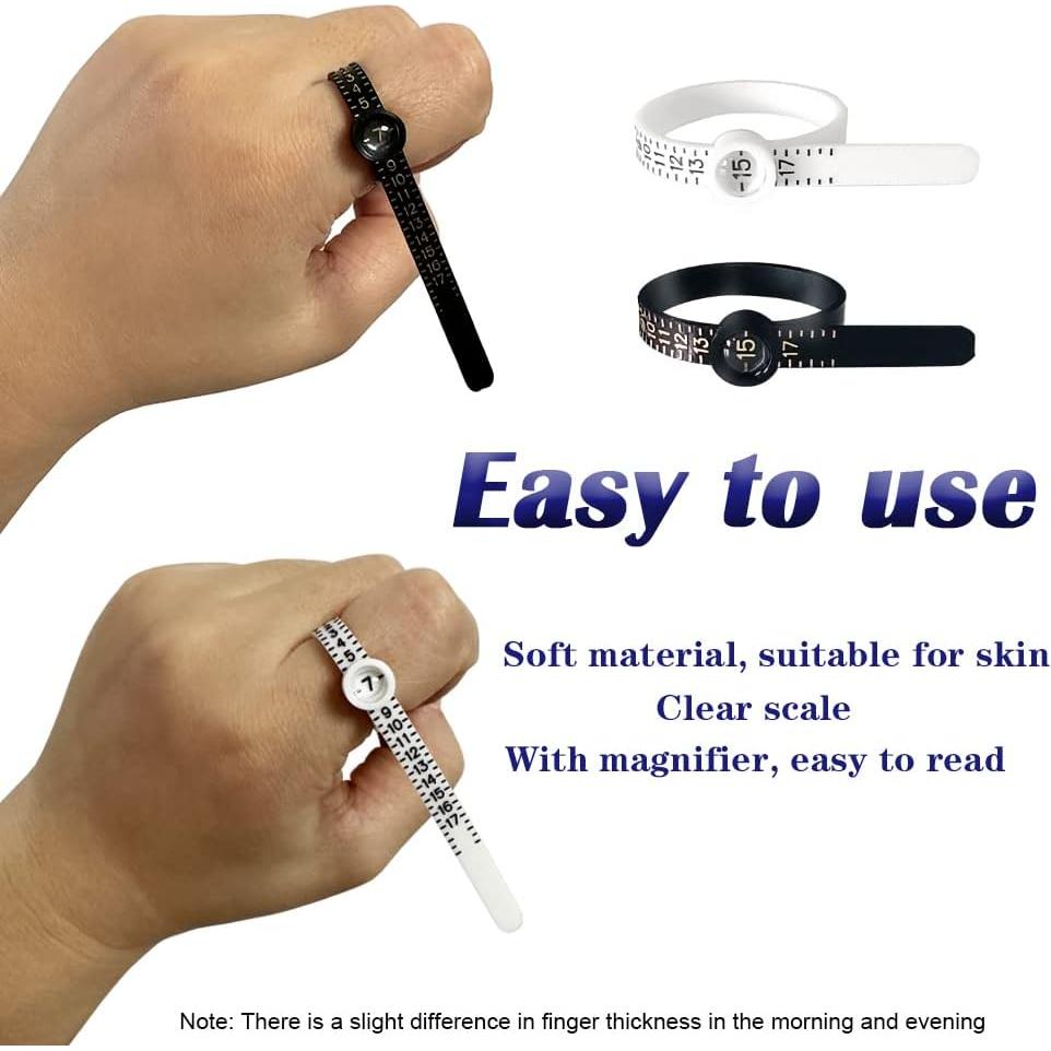 Herramienta de Medición de Anillos y Pulseras HayEastdor Blanca