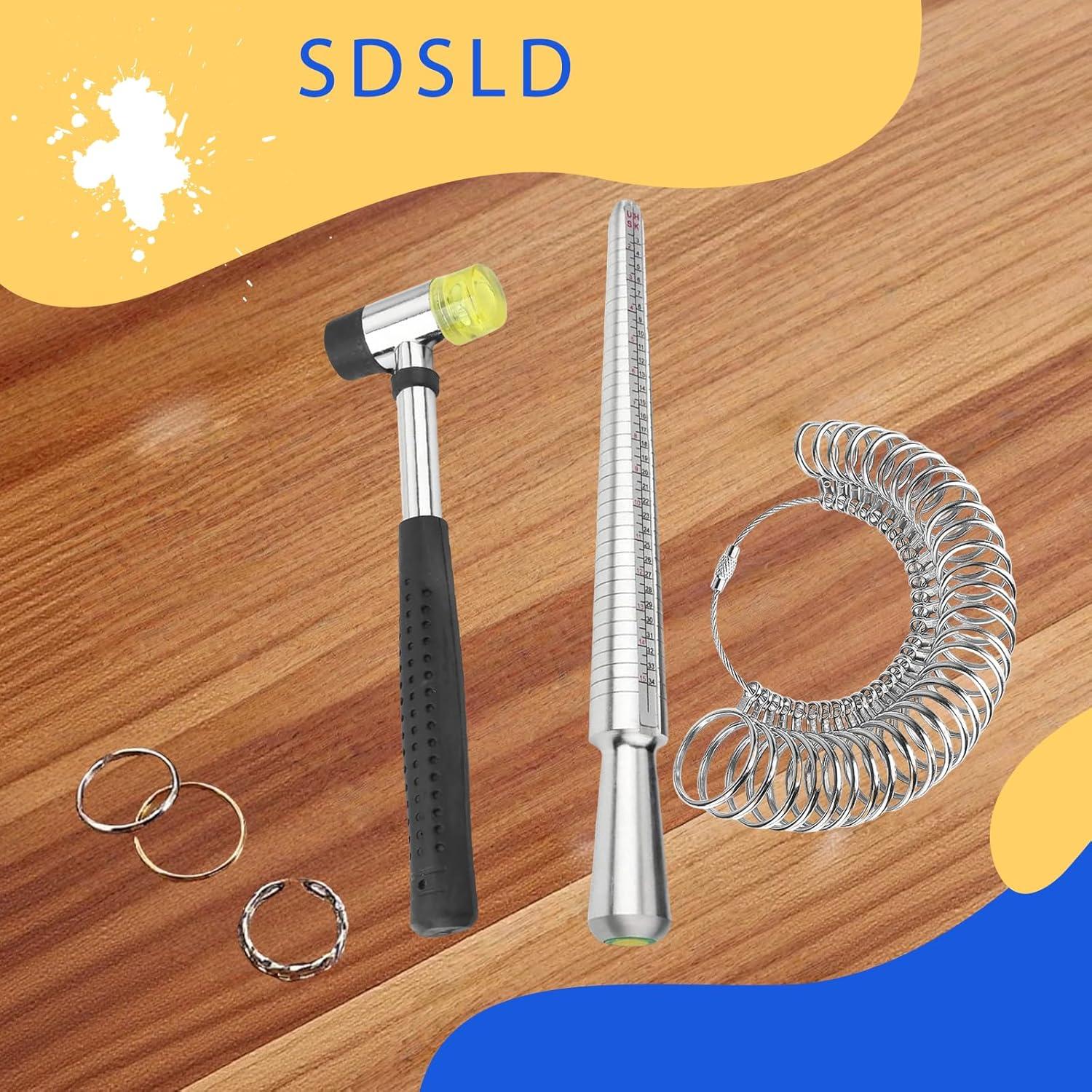 Kit de Medición de Anillos SDSLD con Martillo de Joyería