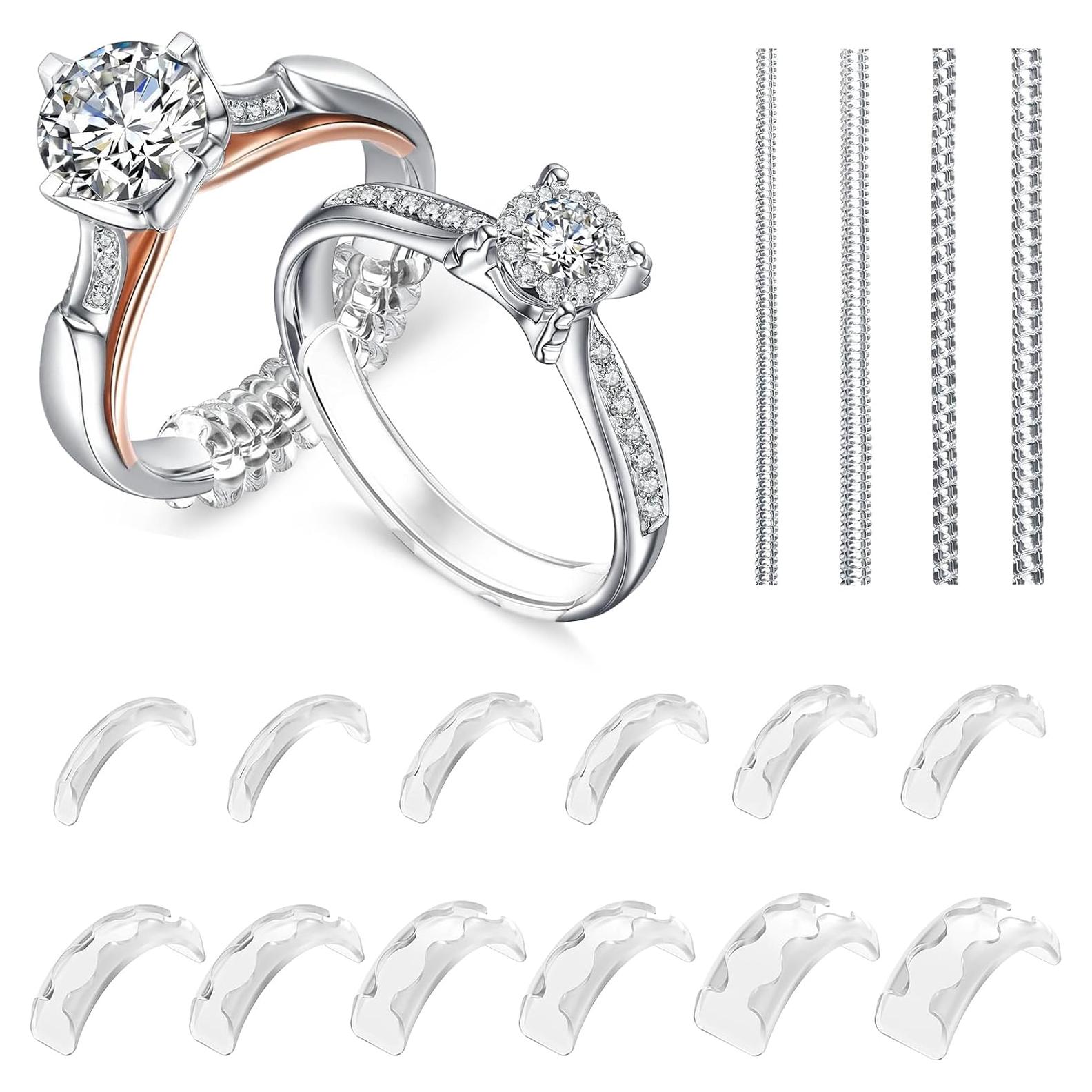 Ajustadores de Anillo Eiito 16 Pcs Invisibles para Tamaño 0.5-1