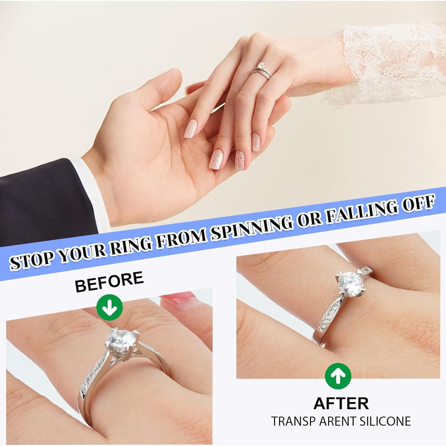 Ajustadores de Anillo Eiito 16 Pcs Invisibles para Tamaño 0.5-1