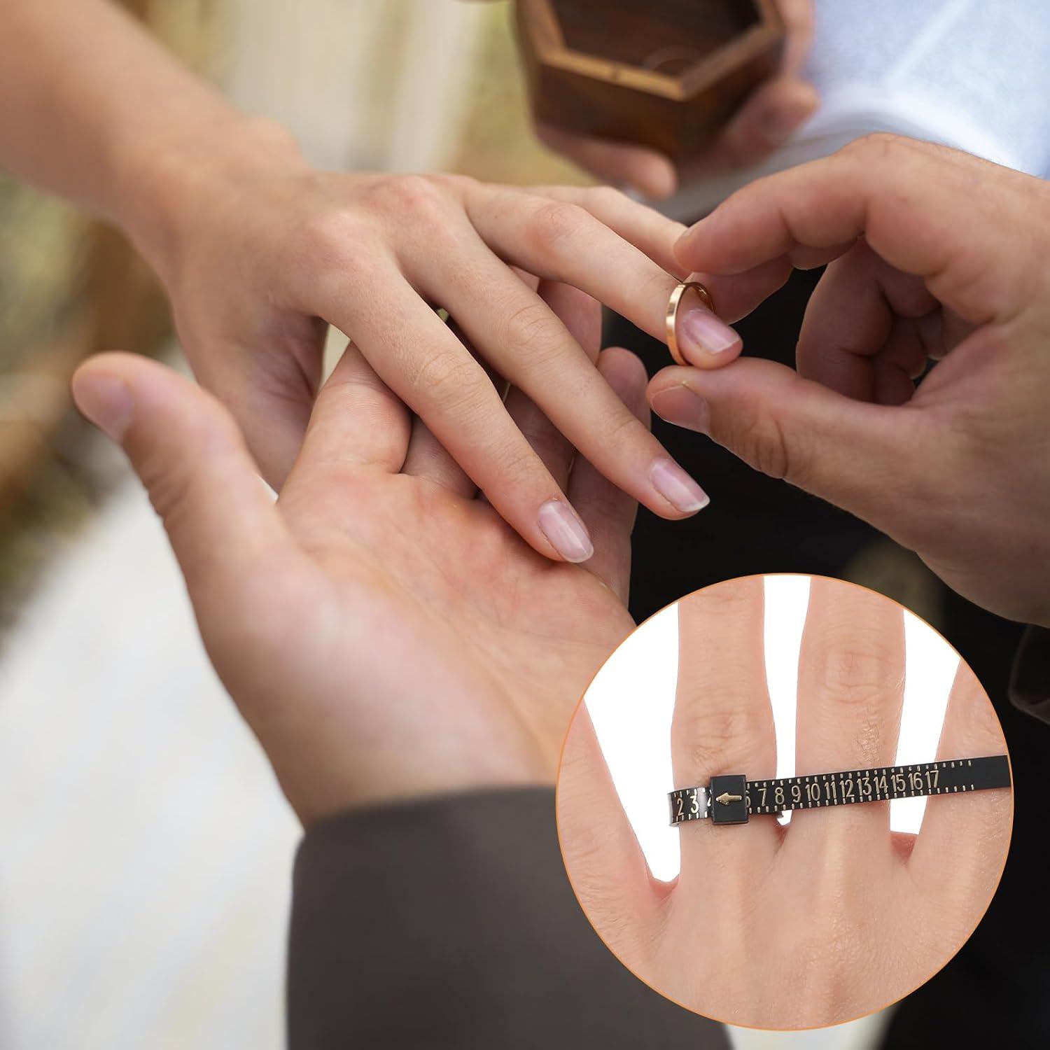 Medidor de Tamaño de Anillos YBEATY Reutilizable con Lupa