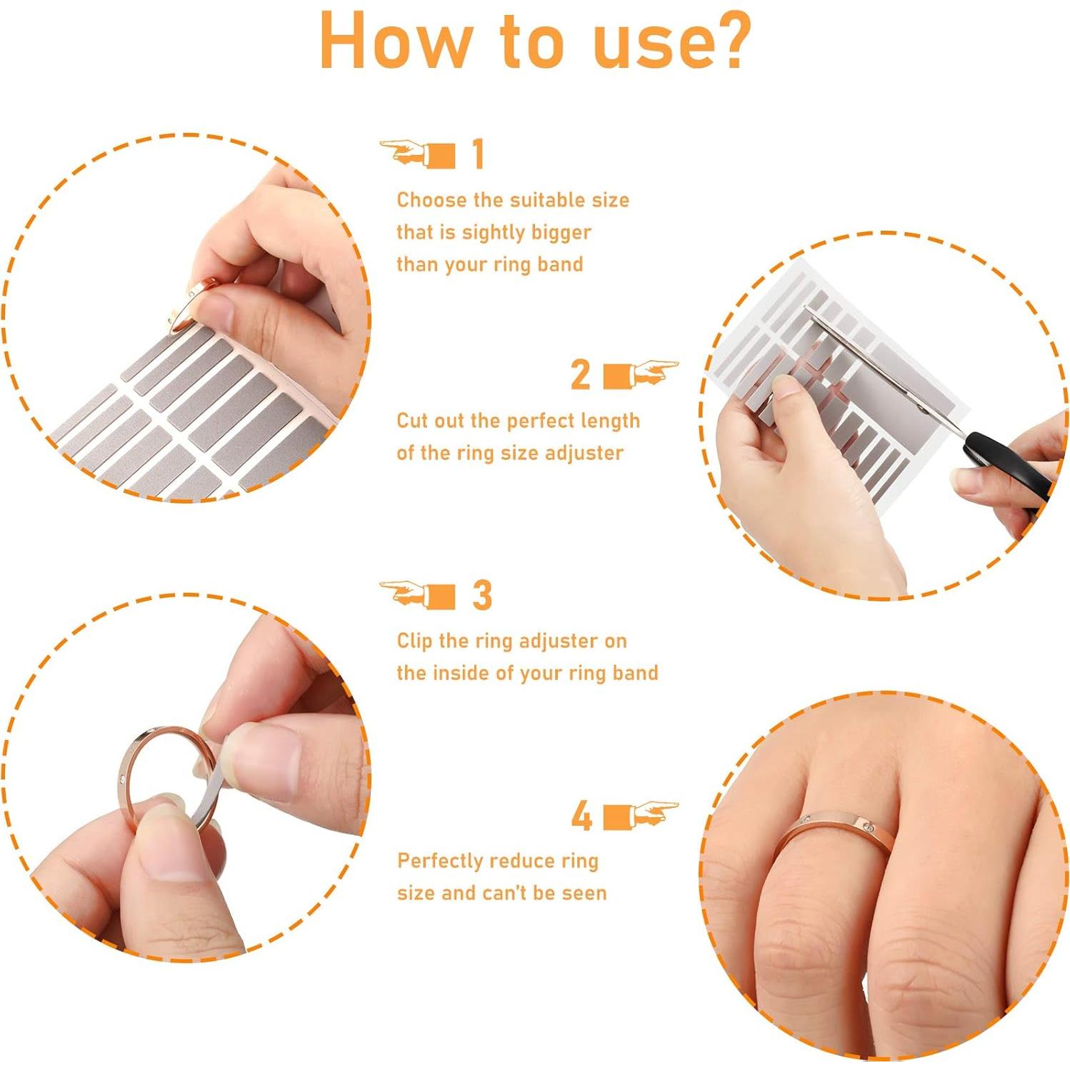 Ajustadores de Tamaño de Anillo Zonon - 114 Piezas, 6 Tamaños