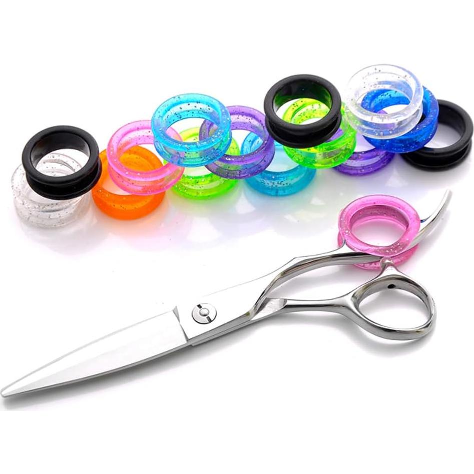 12 Anillos de Silicona para Tijeras Luzen - Multicolor
