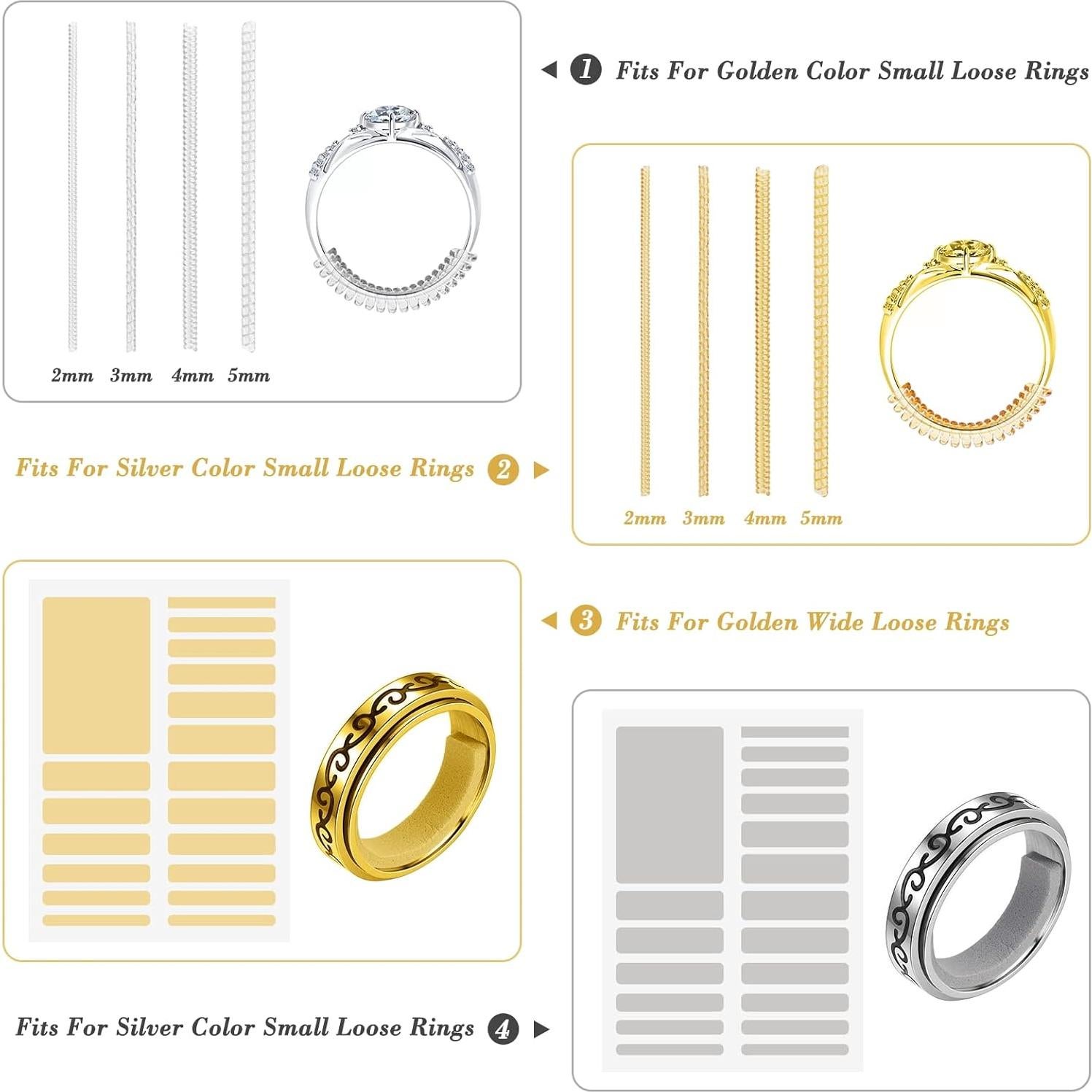 Ajustador de Tamaño de Anillo Invisible LGCLGY 46 Piezas