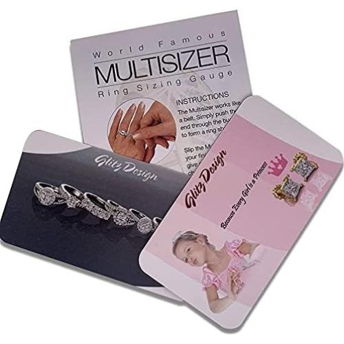 Medidor de Talla de Anillo Gem Oro - Paquete de 3 Reutilizables