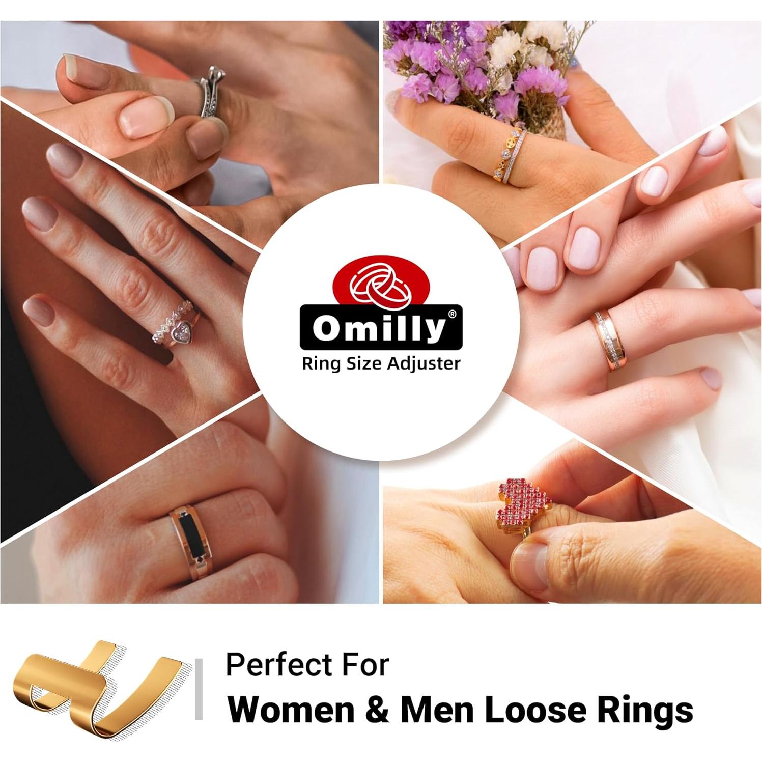 Ajustador de Tamaño de Anillo Invisible Omilly - 8 Piezas Dorado