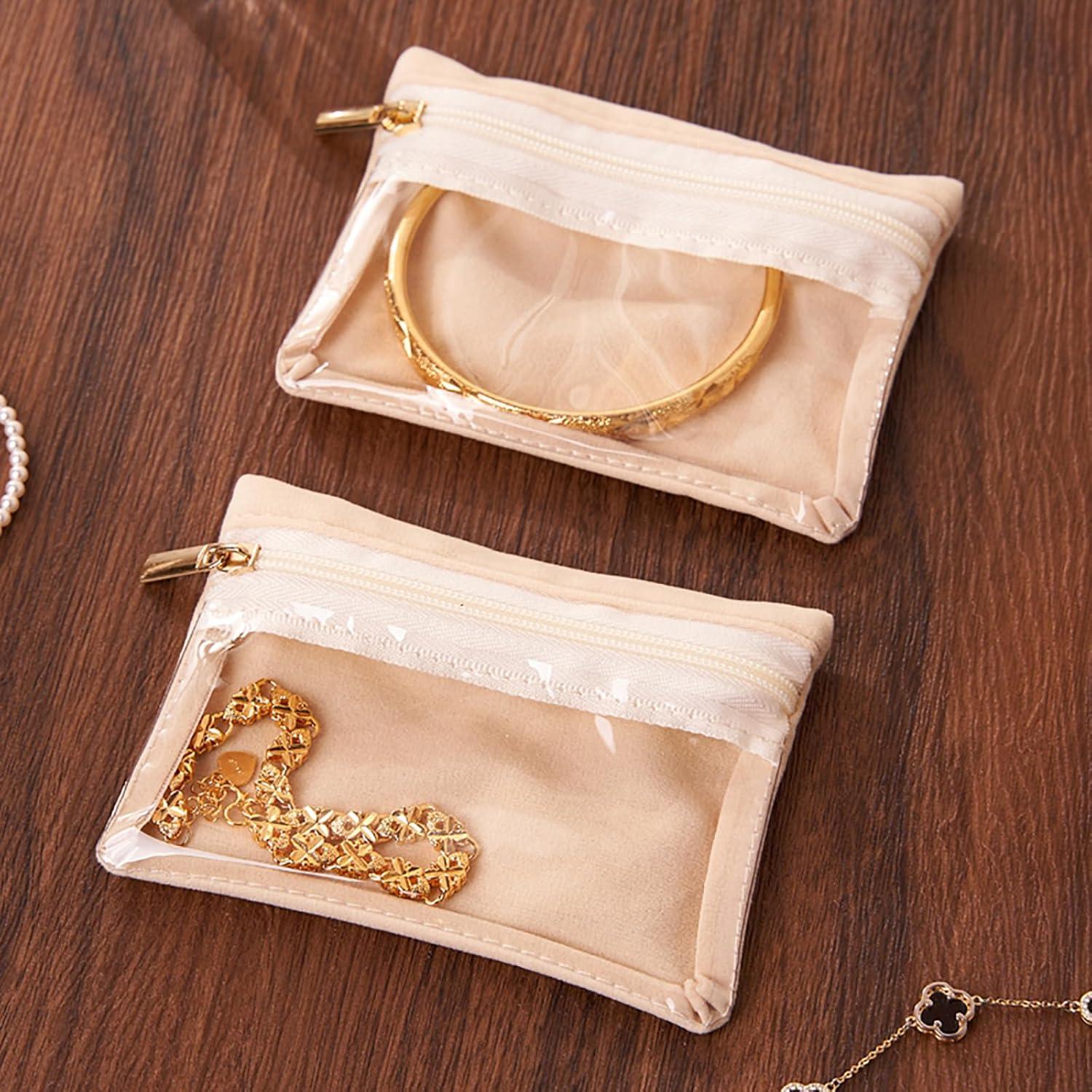 Caja de Joyería DOXINGKAI Vintage con 6 Bolsas de Terciopelo