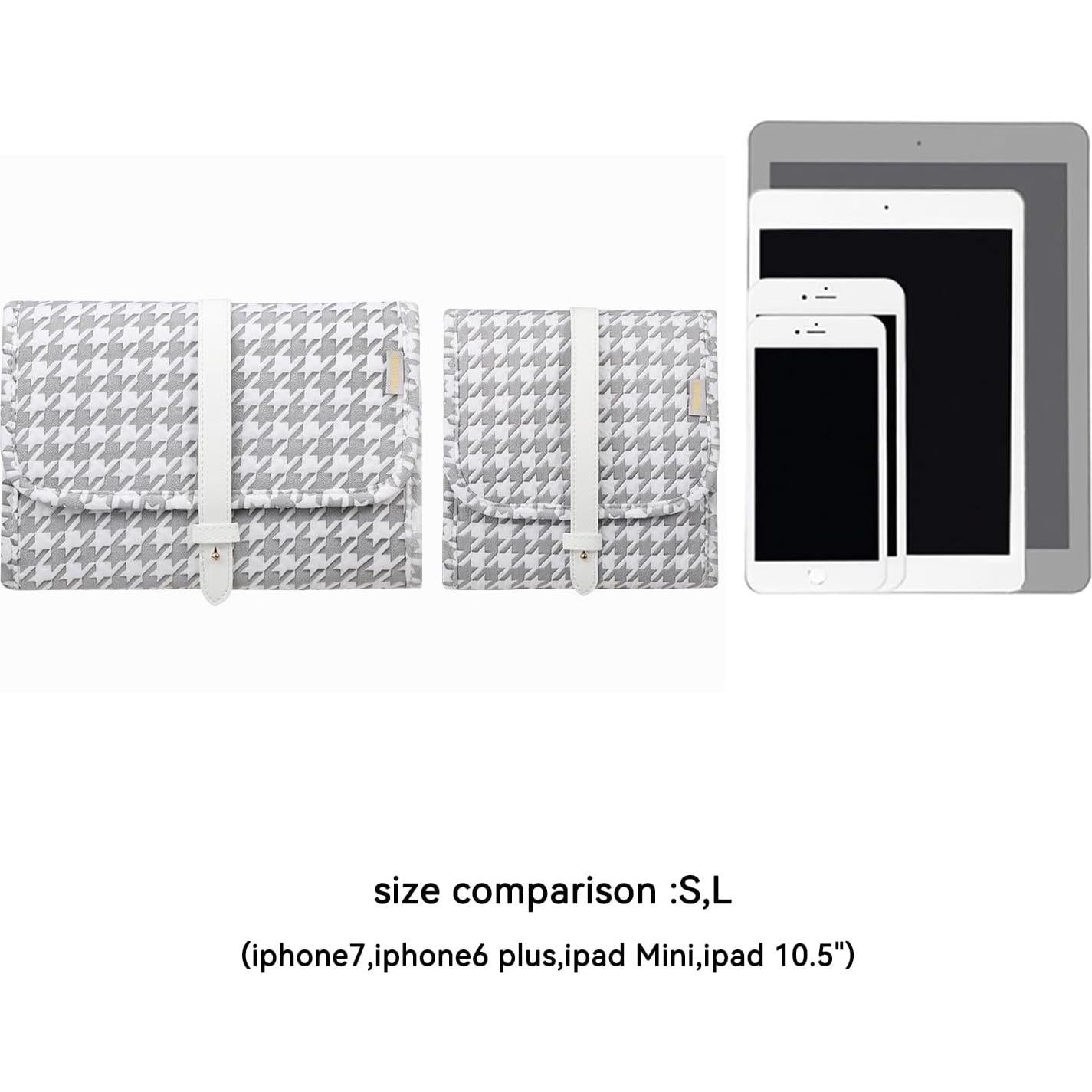 Organizador de Joyería Voova Grande Plegable Gris y Blanco