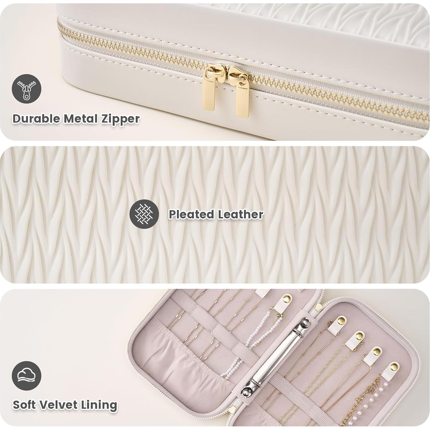 Organizador de Joyería Grande Lolalet Blanco - Estuche de Viaje