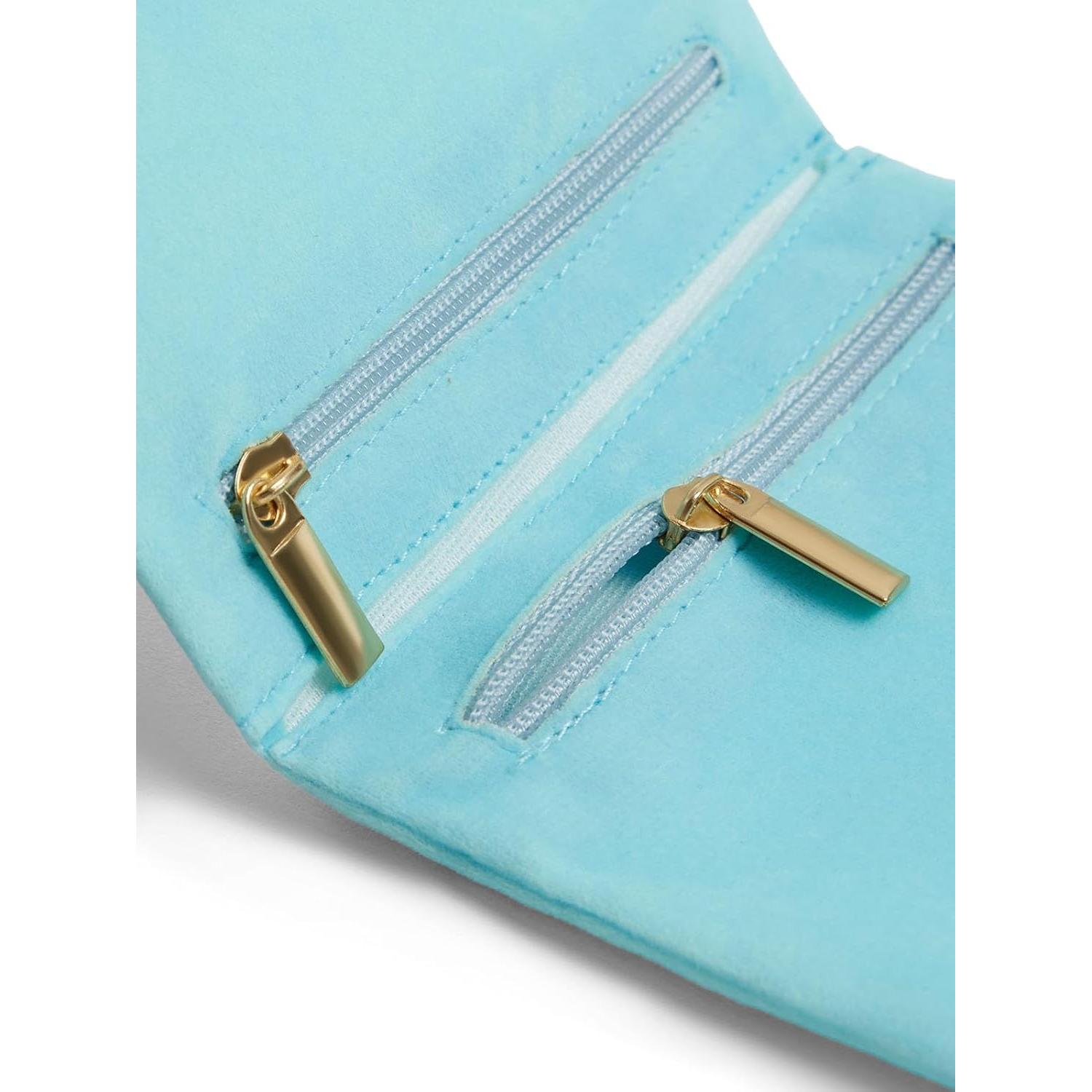 3 Pcs Bolsas de Joyería Terciopelo WSXBAGY Azul 10x10 cm