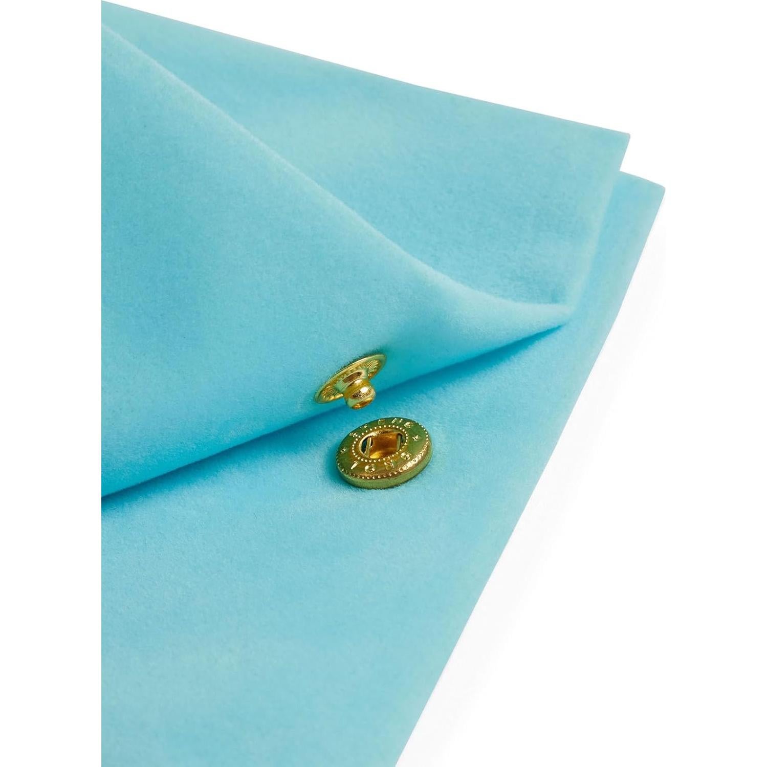 3 Pcs Bolsas de Joyería Terciopelo WSXBAGY Azul 10x10 cm