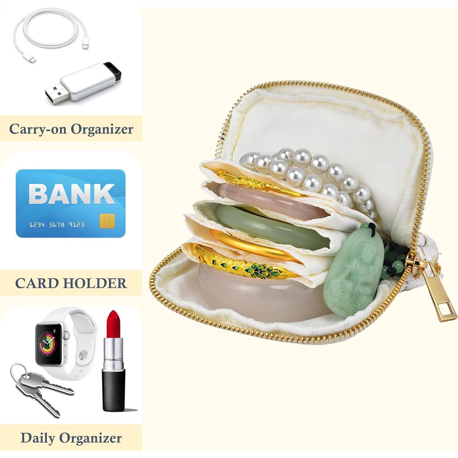 Estuche de Joyería de Viaje Zeelooroo Azul Aqua Compacto