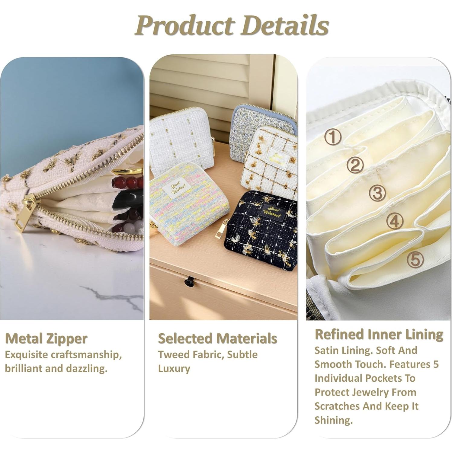 Estuche de Joyería de Viaje Zeelooroo Azul Aqua Compacto