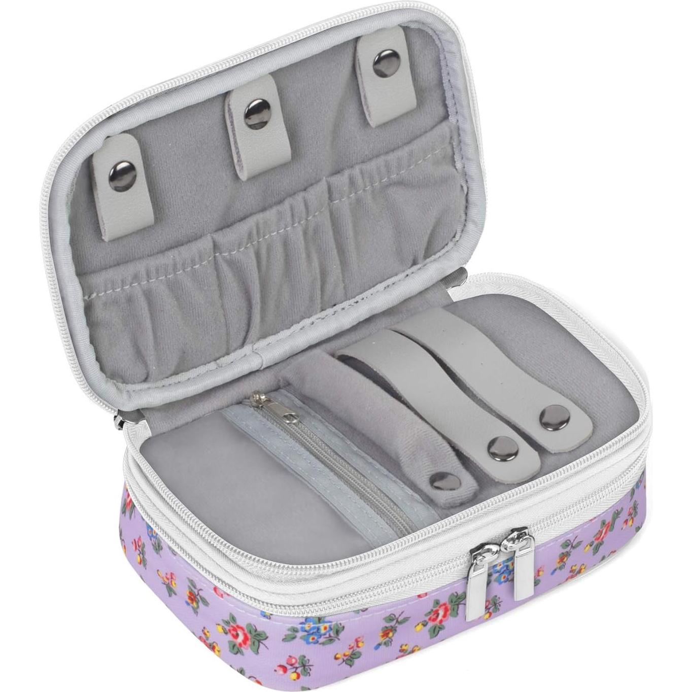 Estuche de Joyería Pequeño Teamoy - Organizador Floral Morado