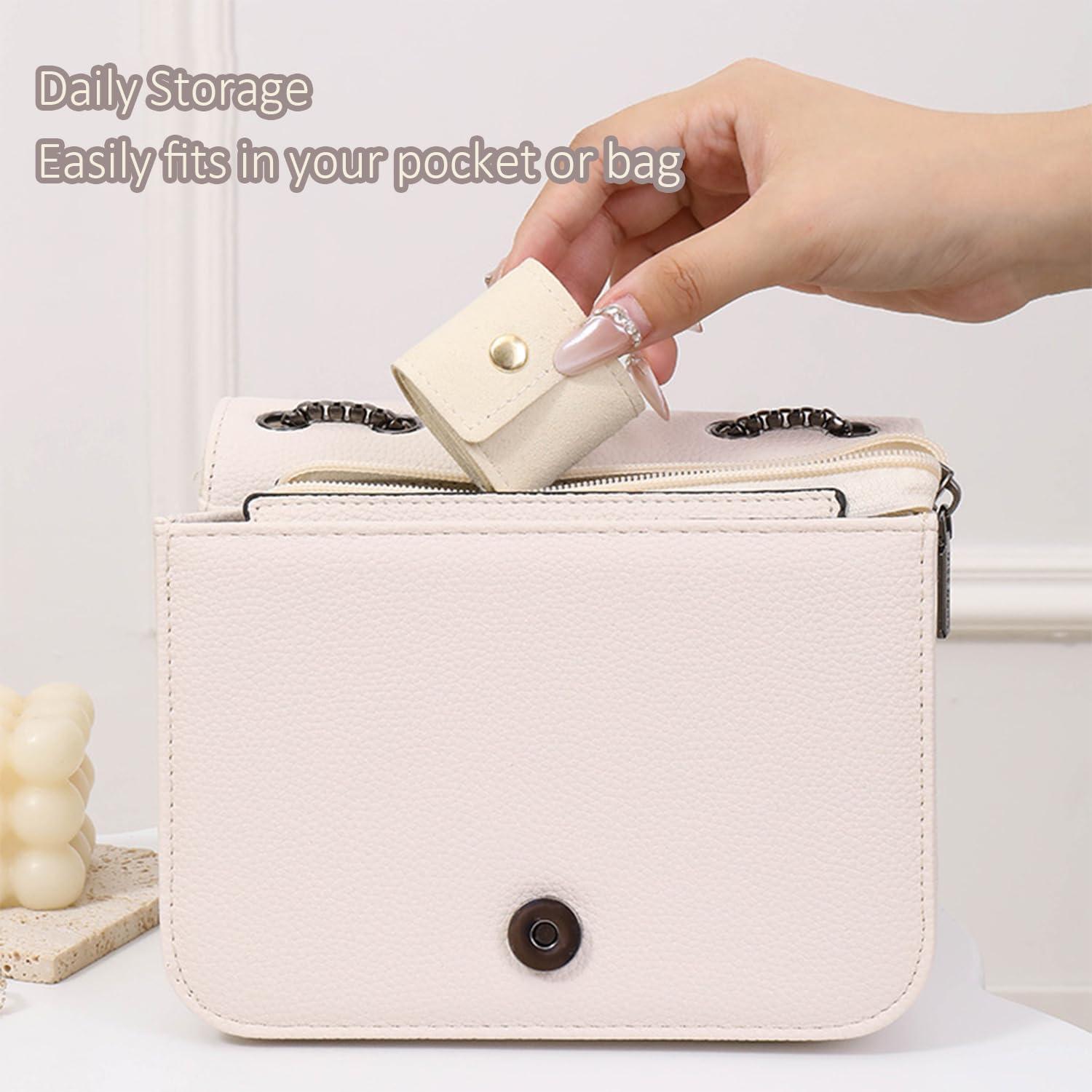 Mini Bolsa de Joyería de Viaje Genérico Blanca Plegable 0.009 kg