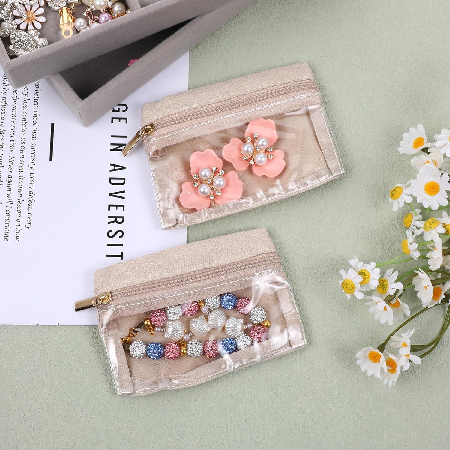 Organizador de Joyería de Viaje Gtziqa 6 Pcs Gris Compacto