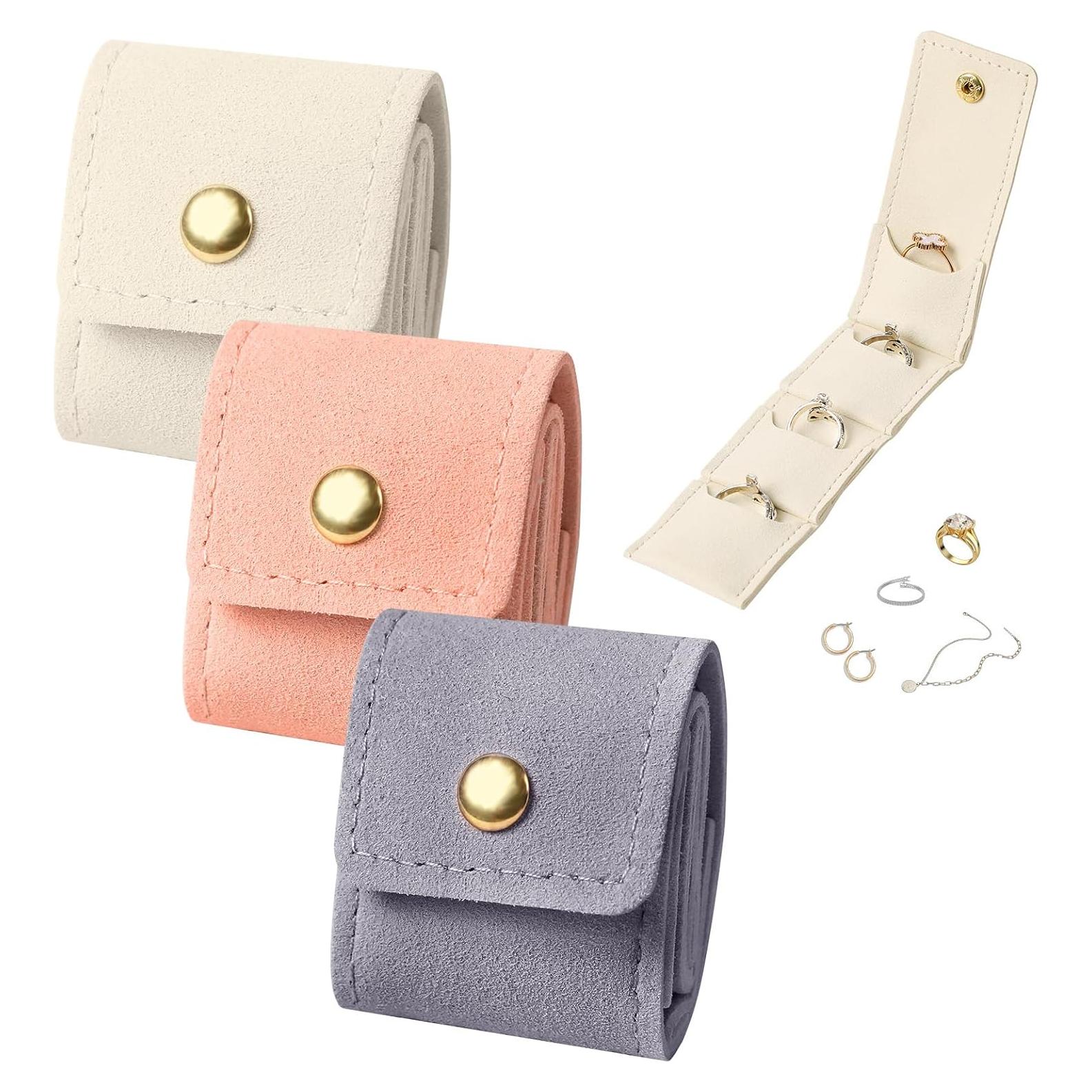 Bolsa de Joyería de Viaje Mini Xylora 3 Piezas Plegable