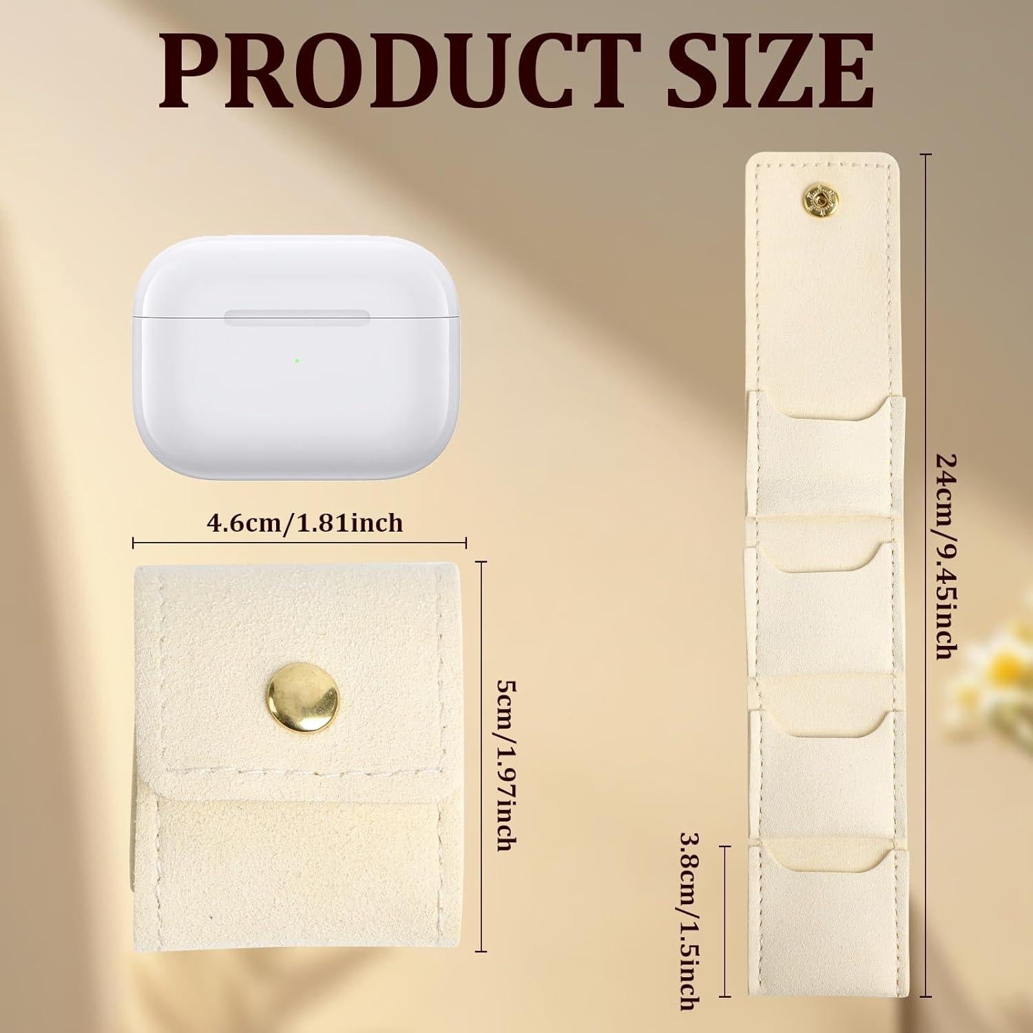 Bolsa de Joyería de Viaje Mini Xylora 3 Piezas Plegable