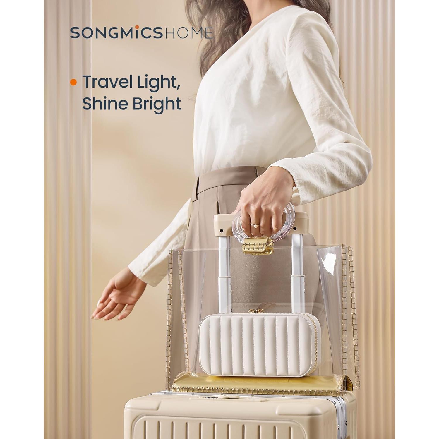 Estuche de Joyería de Viaje SONGMICS HOME Blanco Nube 20.5x6 cm