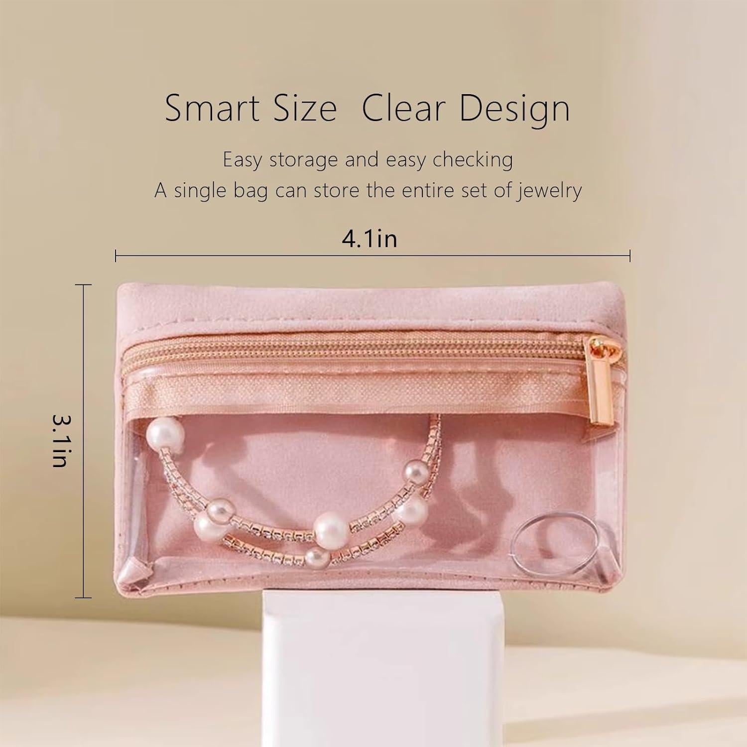 Set de 6 Bolsos Organizadores de Joyería Magiware Rosa