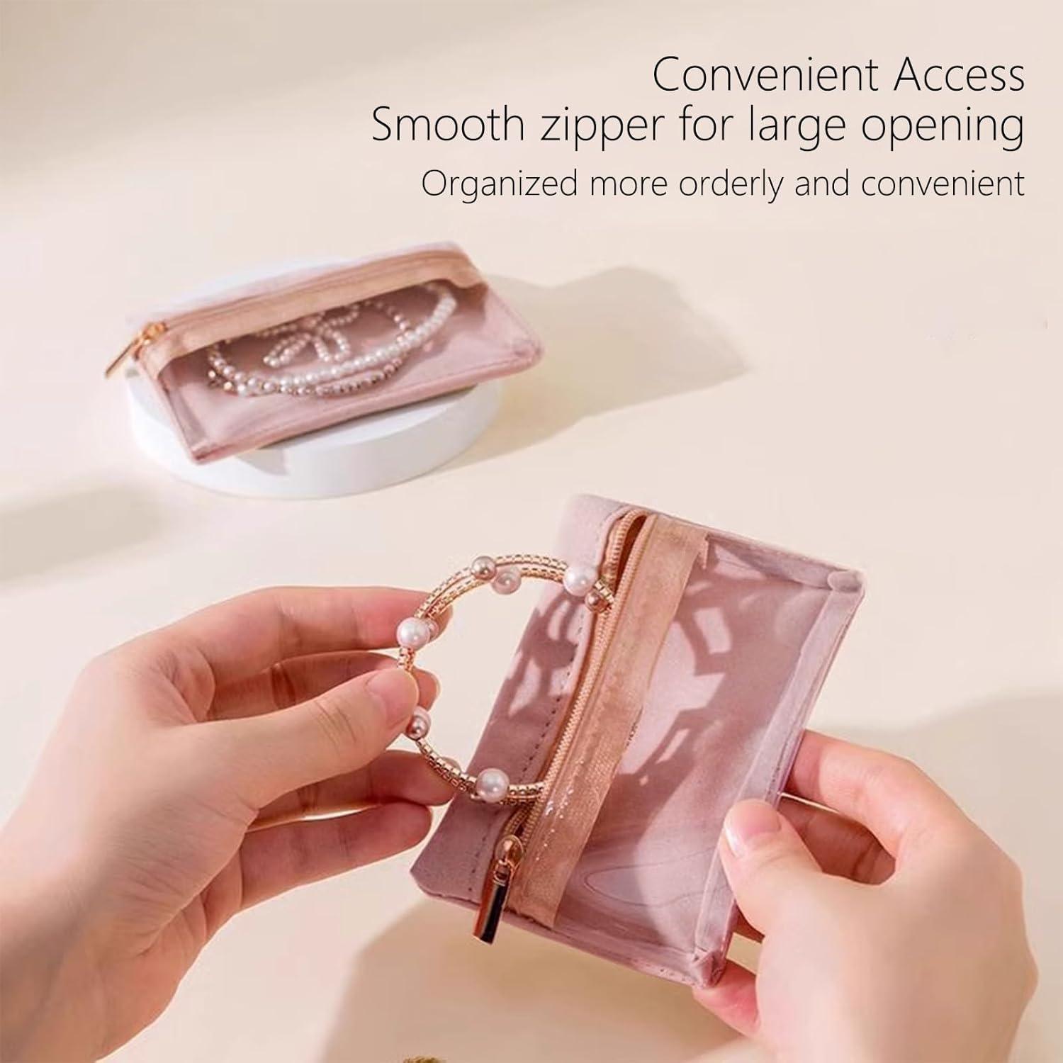 Set de 6 Bolsos Organizadores de Joyería Magiware Rosa