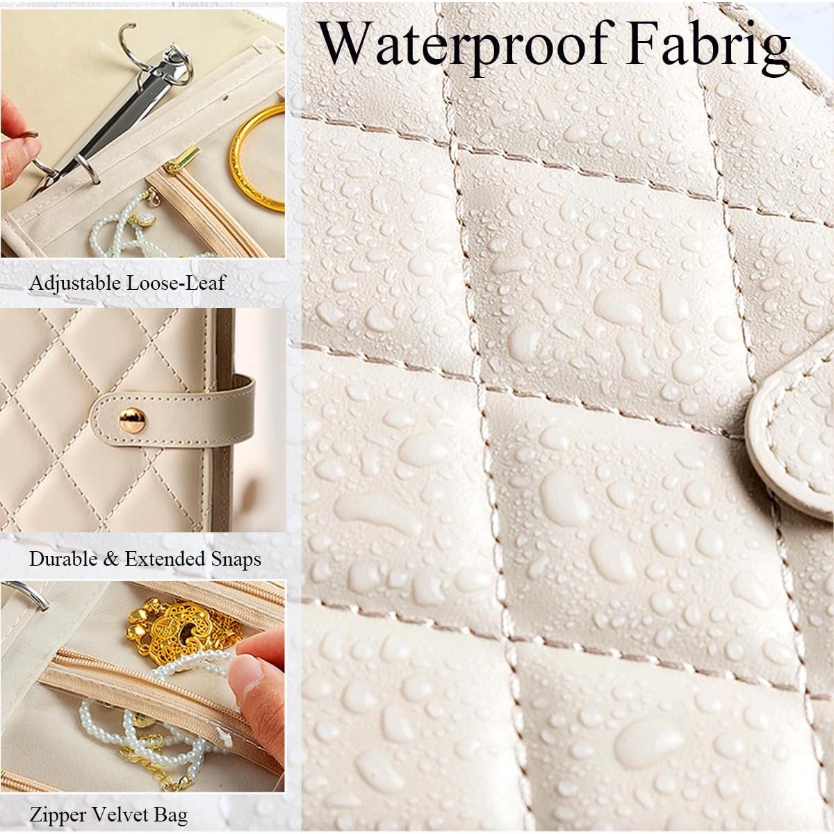 Organizador de Joyería de Viaje QUEXIAOKANG Rosa 14.2x4.3x13.5 cm