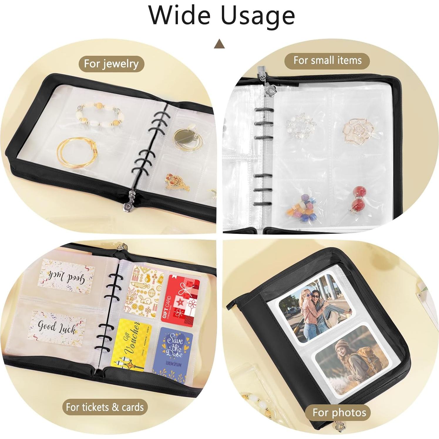 Organizador de Joyería de Viaje Emibele Negro 96 Compartimentos