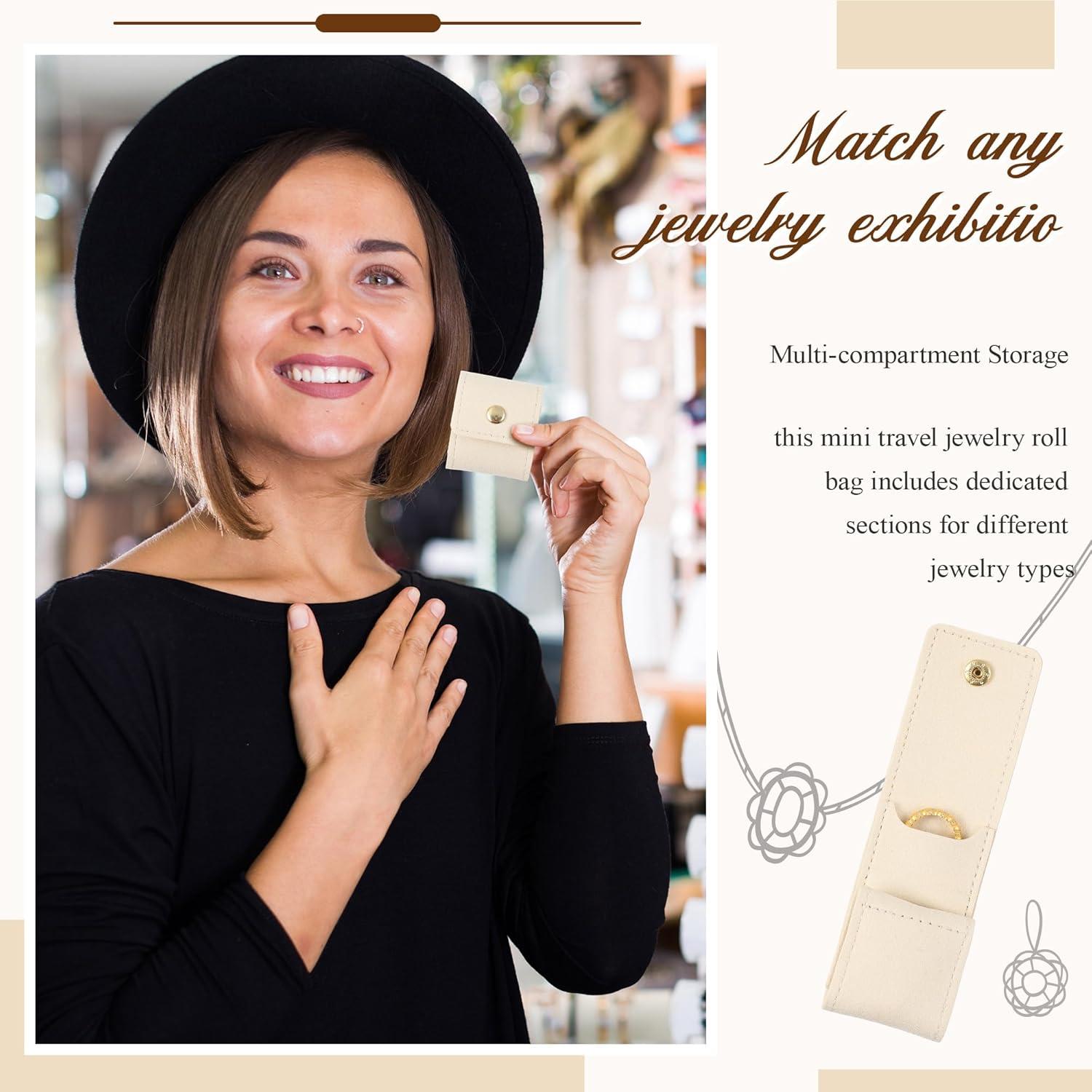 12 Mini Bolsas de Viaje para Joyería Plegables Ferreve