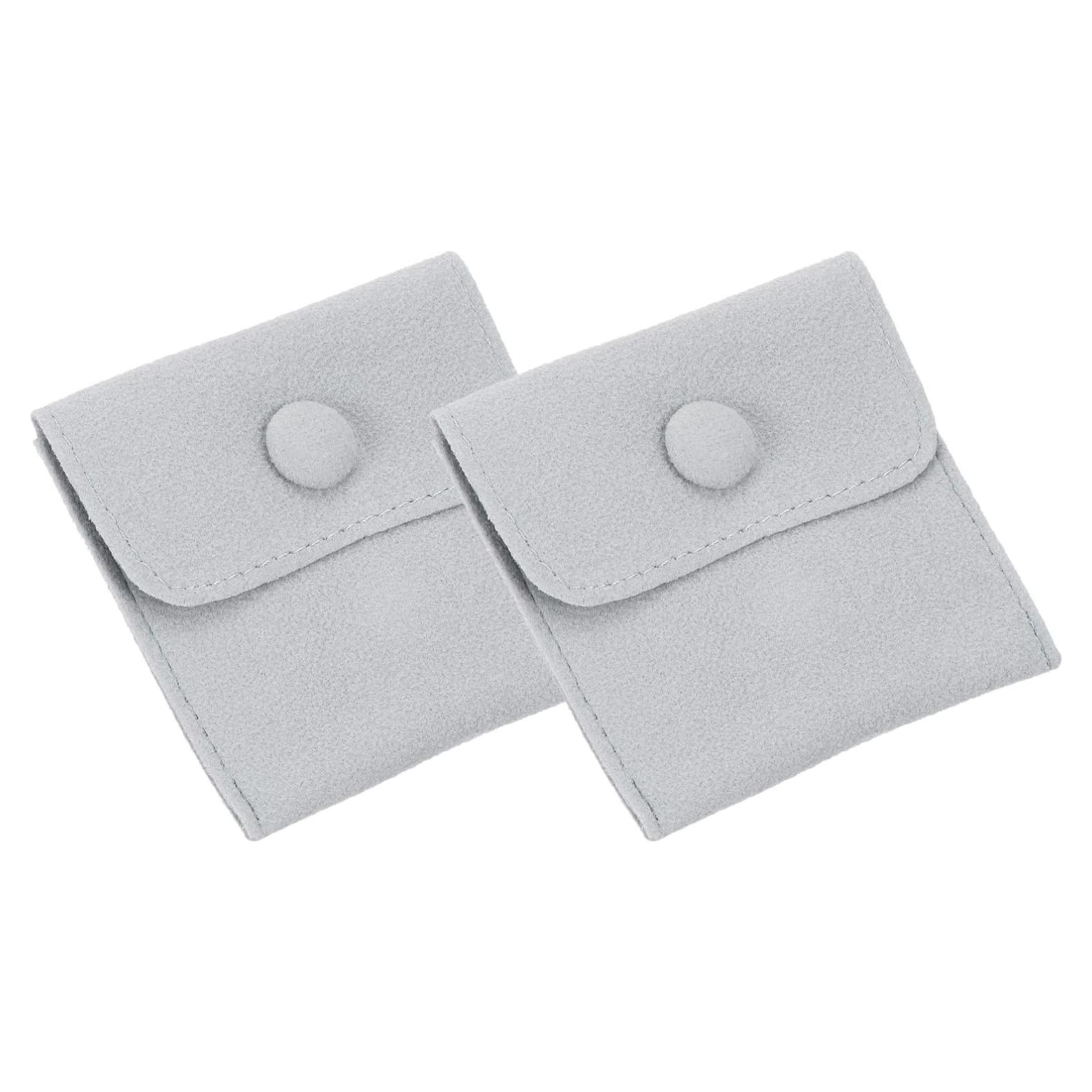 Bolsa de Joyería PATIKIL 7.62x7.62 cm, 2 Piezas Terciopelo