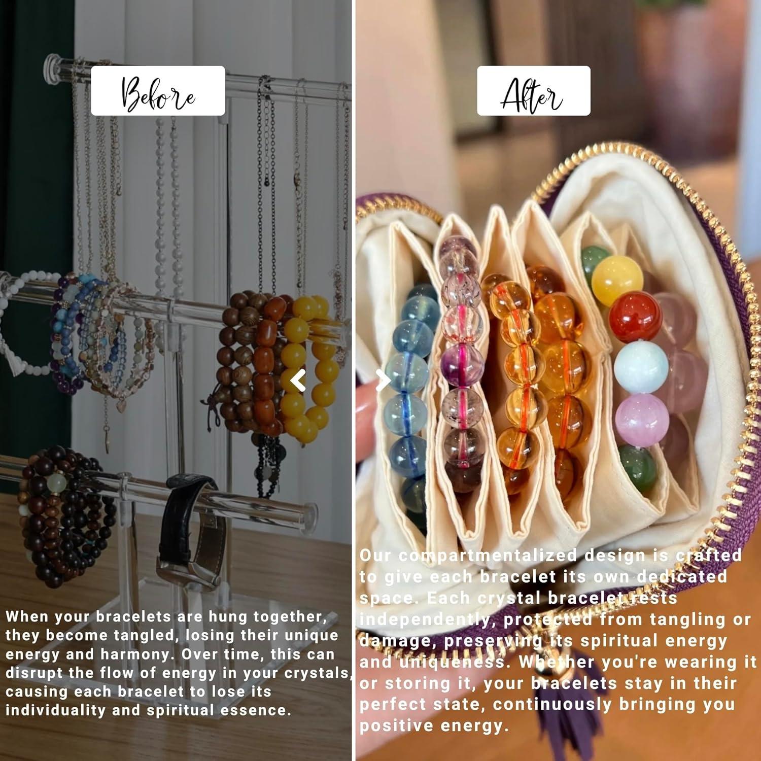 Estuche de Joyería CHIMORY Púrpura Tweed 7 Compartimentos